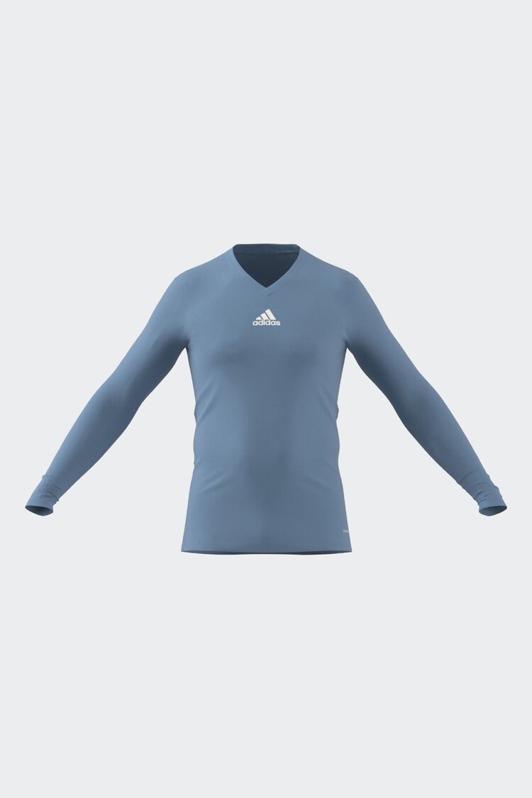 adidas Blue Teamwear Base Layer Long Sleeve Top - Image 1 of 1