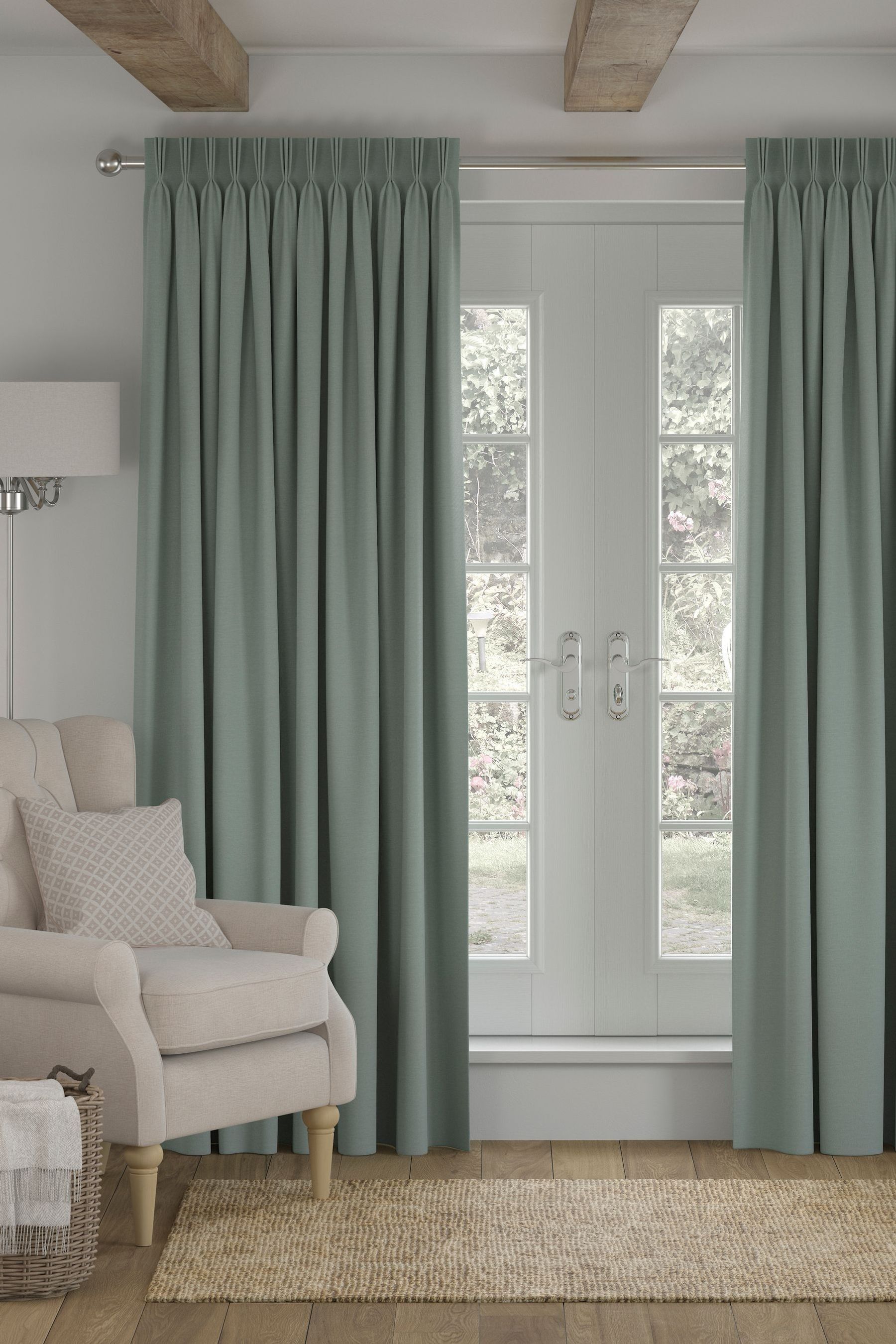Buy Sage Cotton Made to Measure Curtains from the Next UK online shop