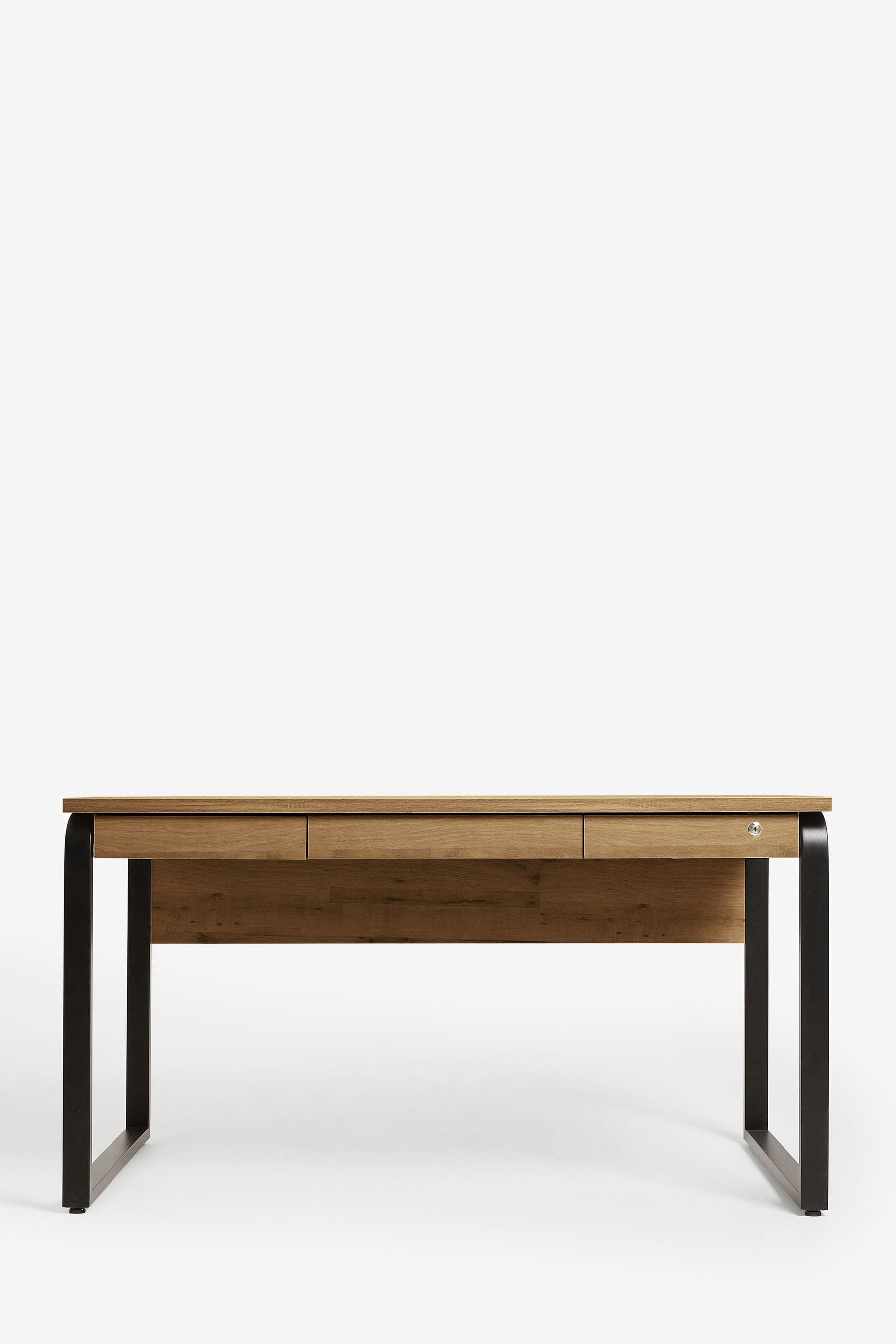 Buy Dark Bronx Oak Effect Large Desk from the Next UK online shop
