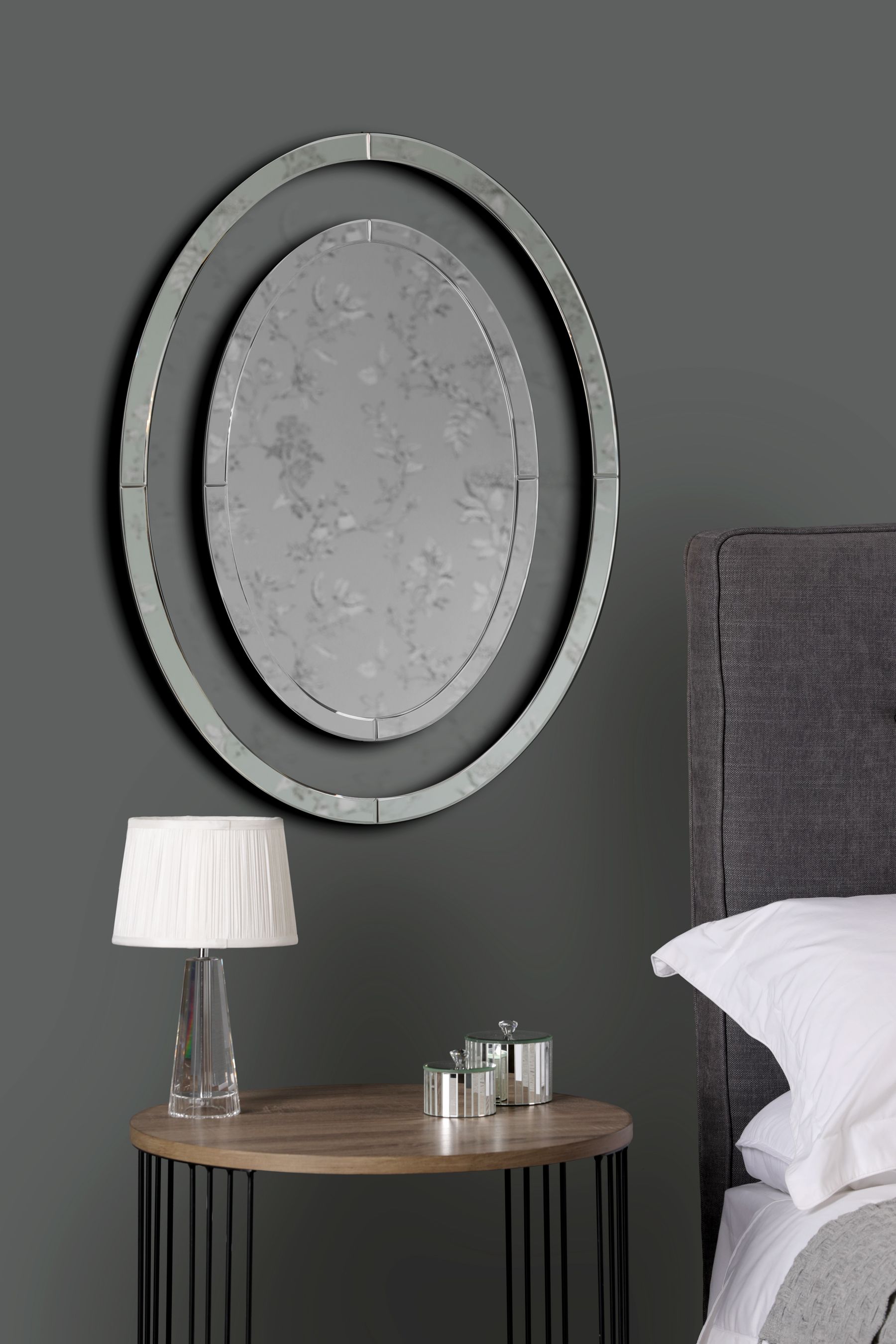 Buy Laura Ashley Clear Evie Large Oval Mirror from the Next UK online shop