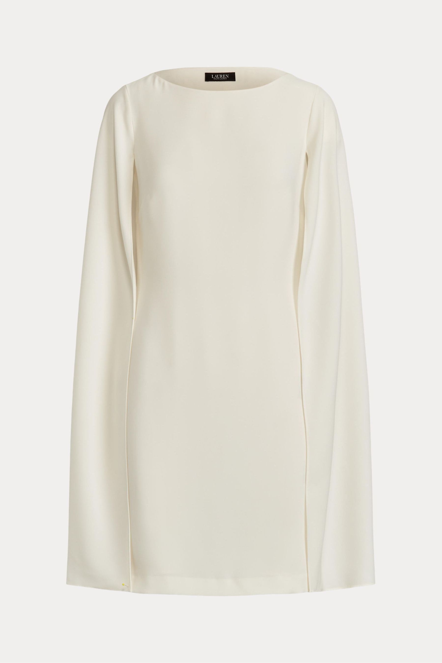 Buy Lauren Ralph Lauren Cream Cape Georgette Cocktail Dress from the ...