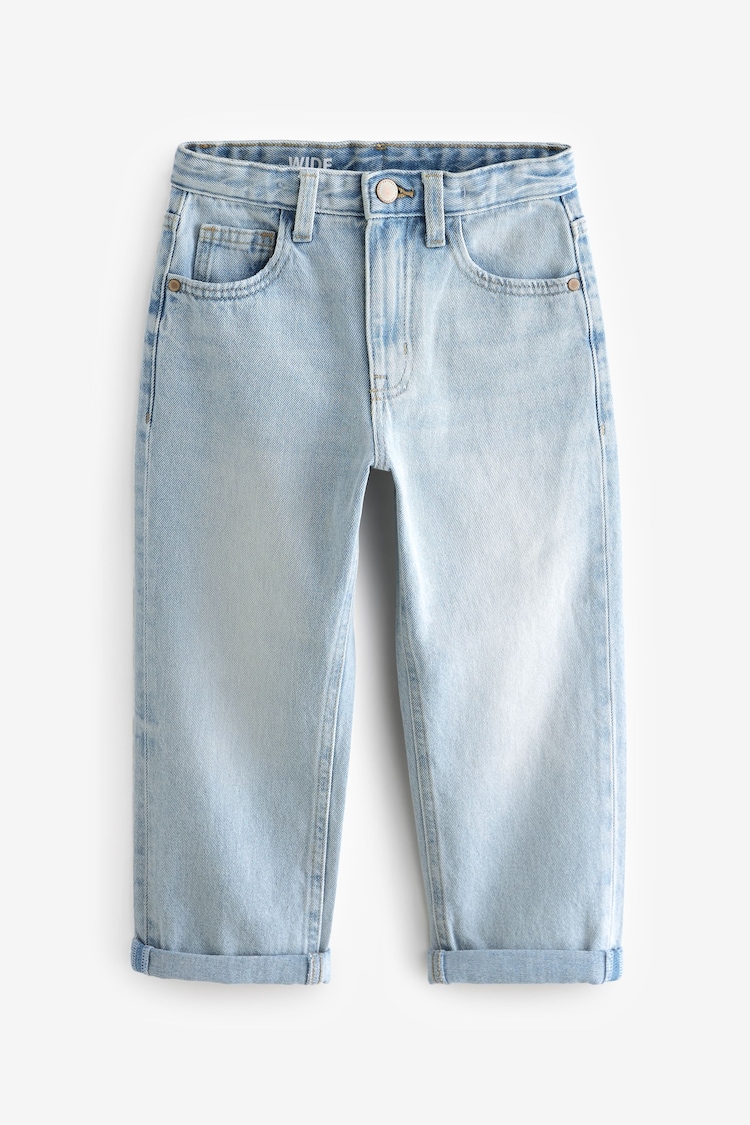 Mid Blue Wide Fit Authentic 100% Cotton Jeans (3-16yrs) - Image 1 of 1