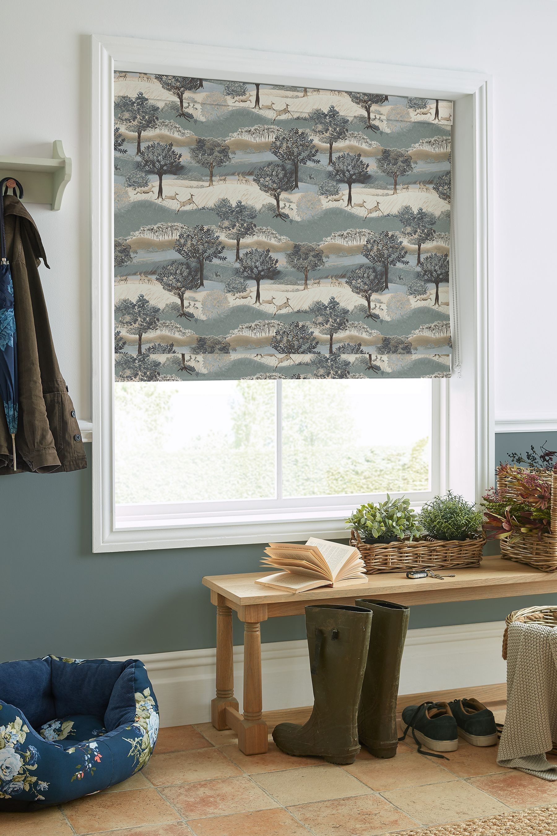 Buy Laura Ashley Jade Green Hartington Made to Measure Roman Blinds