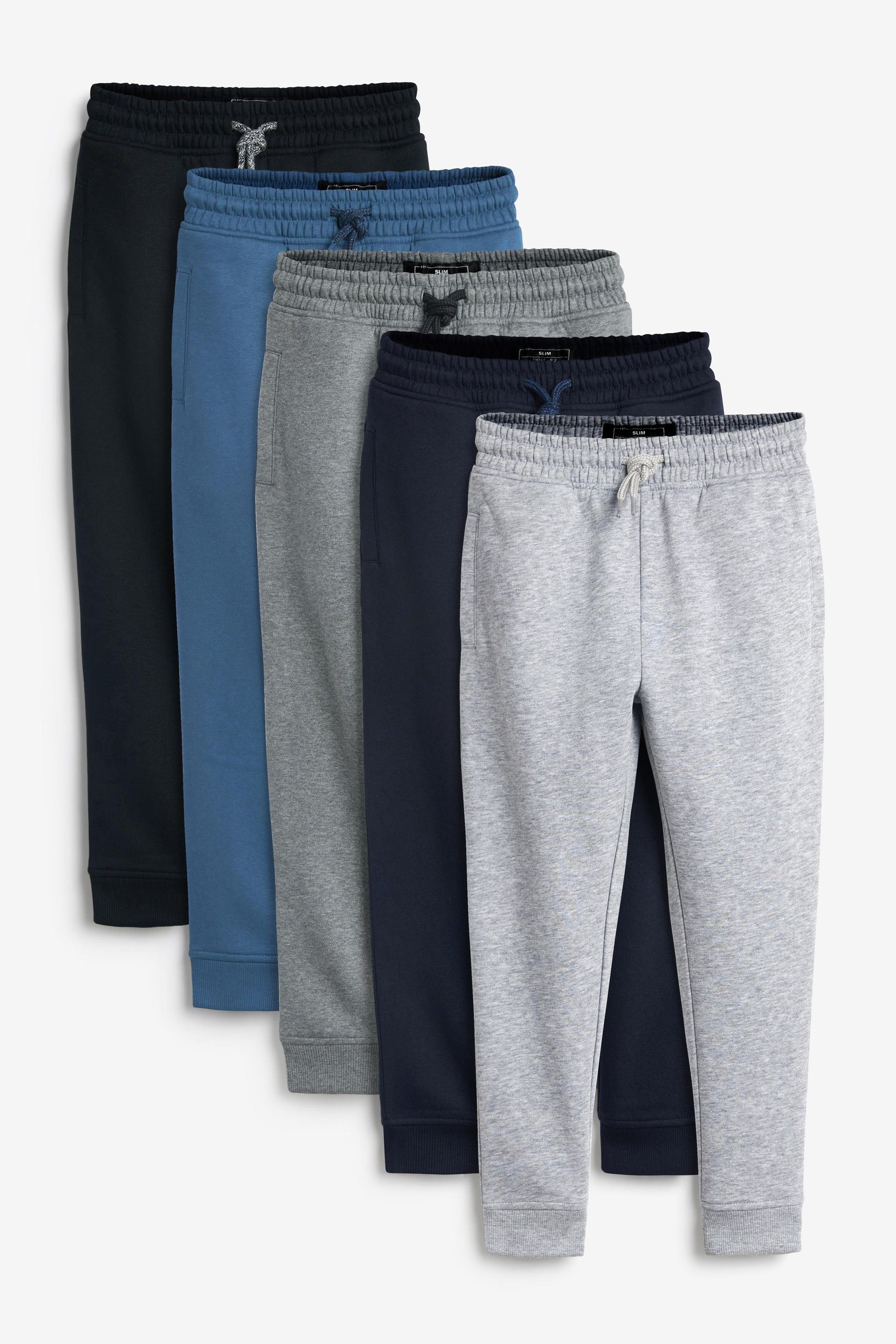Buy Multi Slim Fit Joggers 5 Pack (316yrs) from Next United Arab Emirates