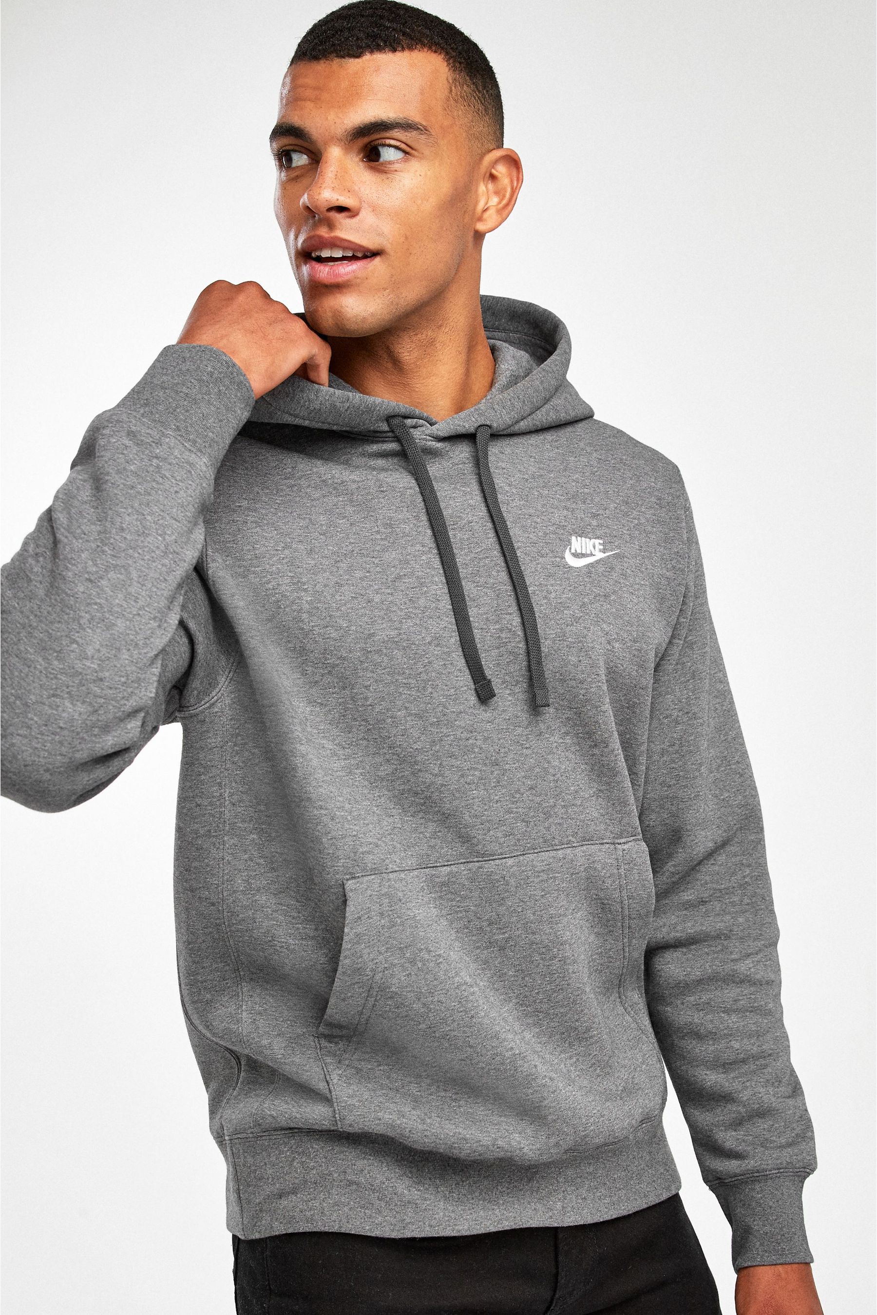 Buy Nike Dark Grey Club Pullover Hoodie from the Next UK online shop