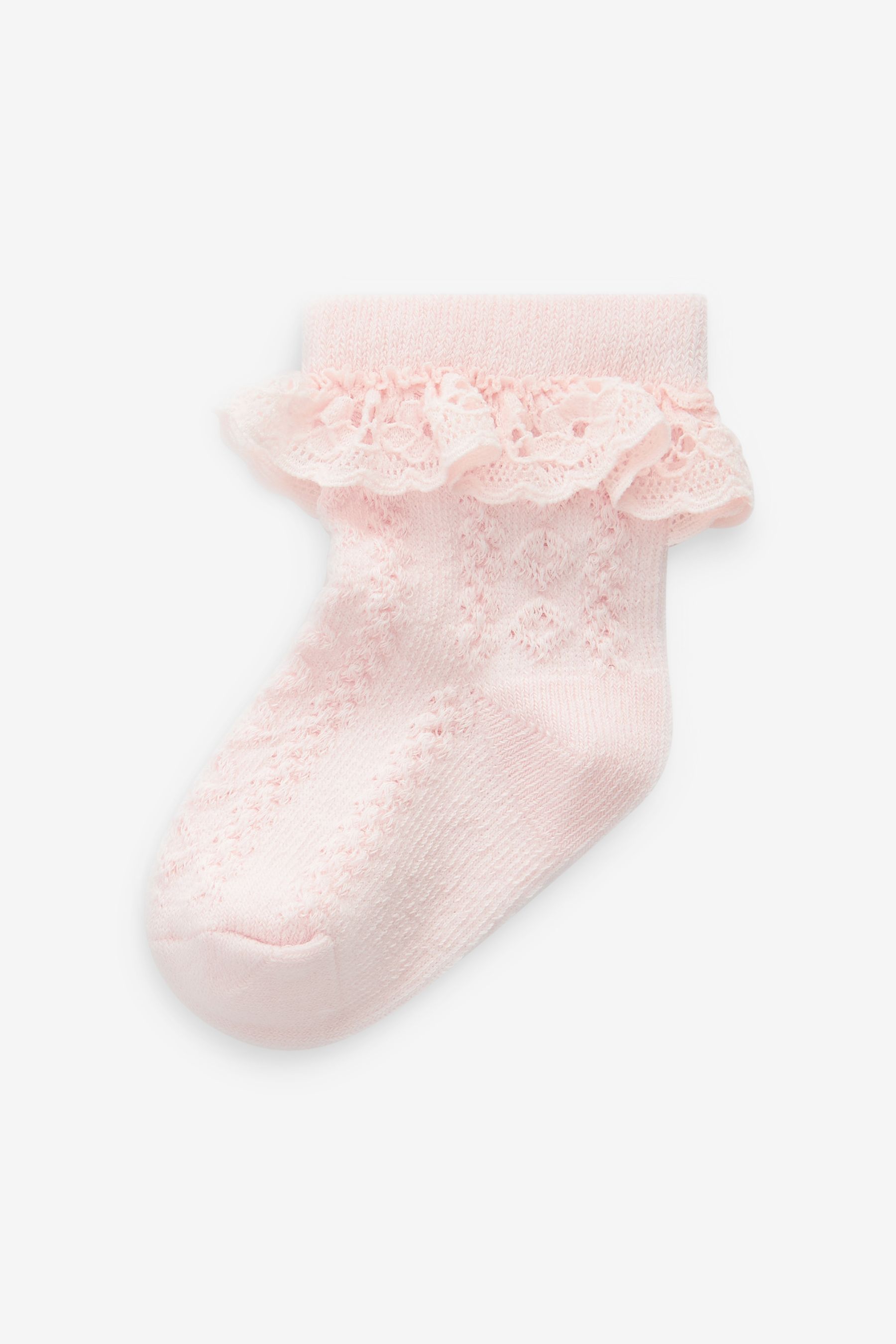 Buy Pink Lace Baby Socks 3 Pack (0mths2yrs) from the Next UK online shop