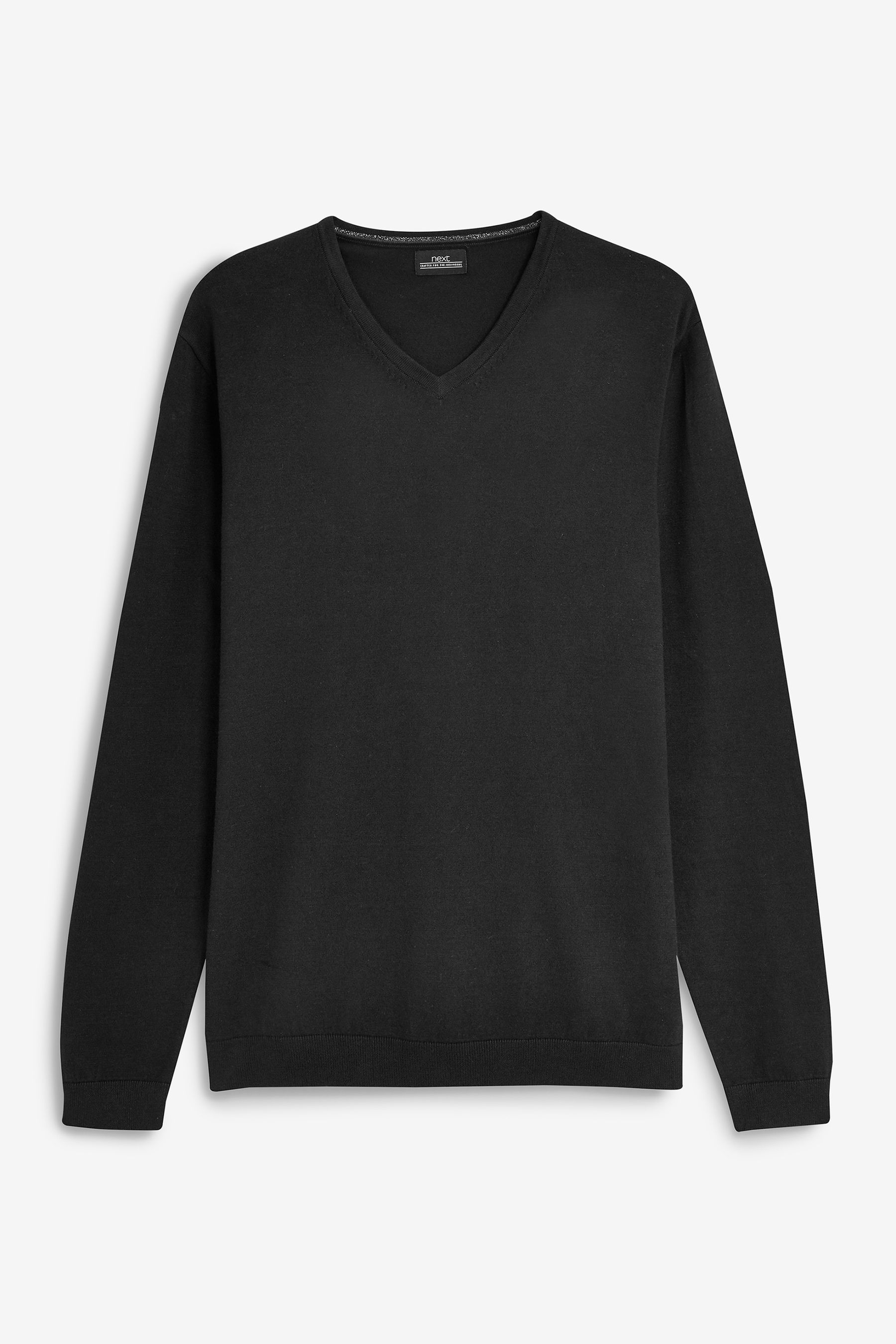 Buy Black V-Neck Regular Soft Touch Knit Jumper from the Next UK online ...