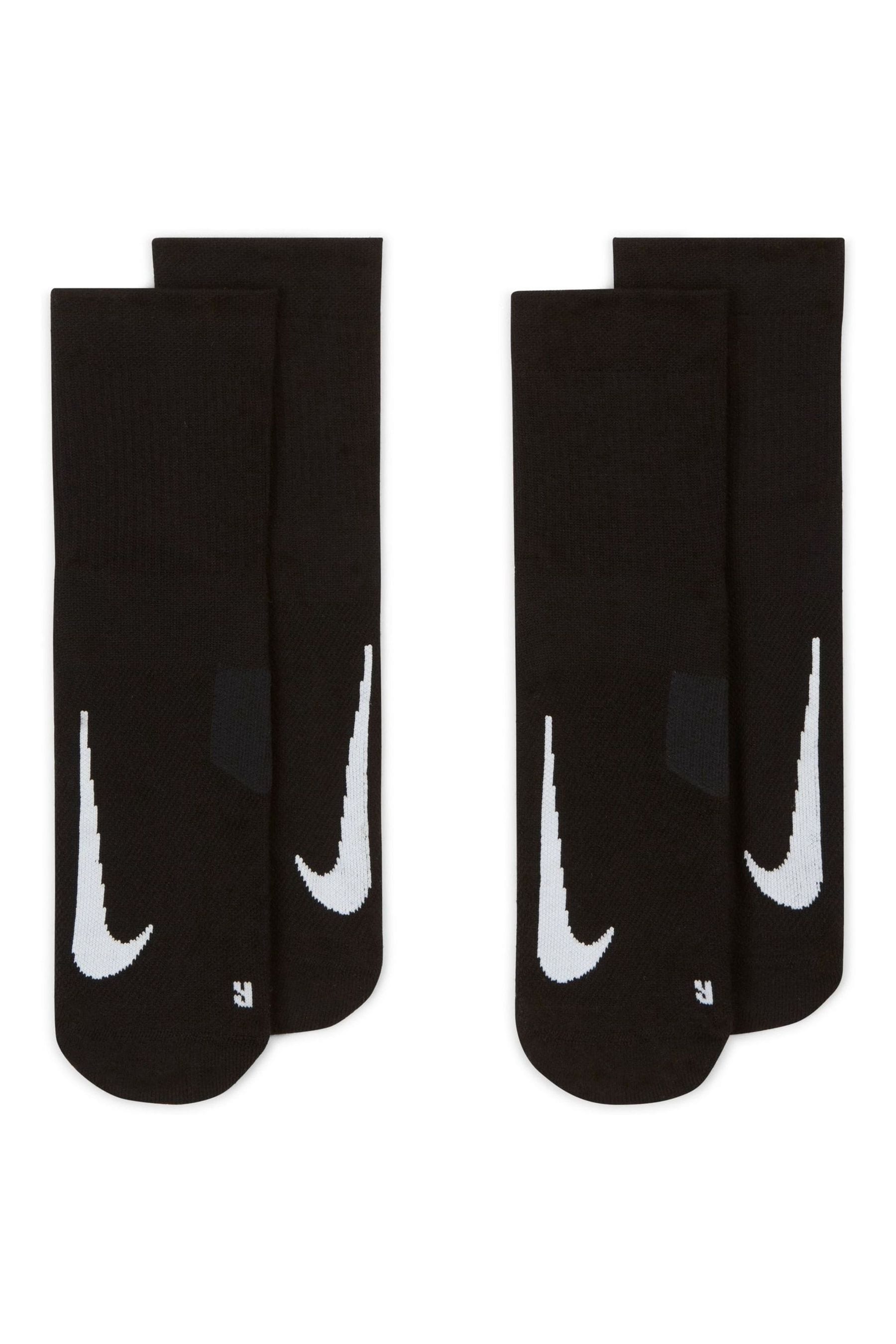 Buy Nike Black Multiplier Running Ankle Socks 2 Pack from the Next UK ...