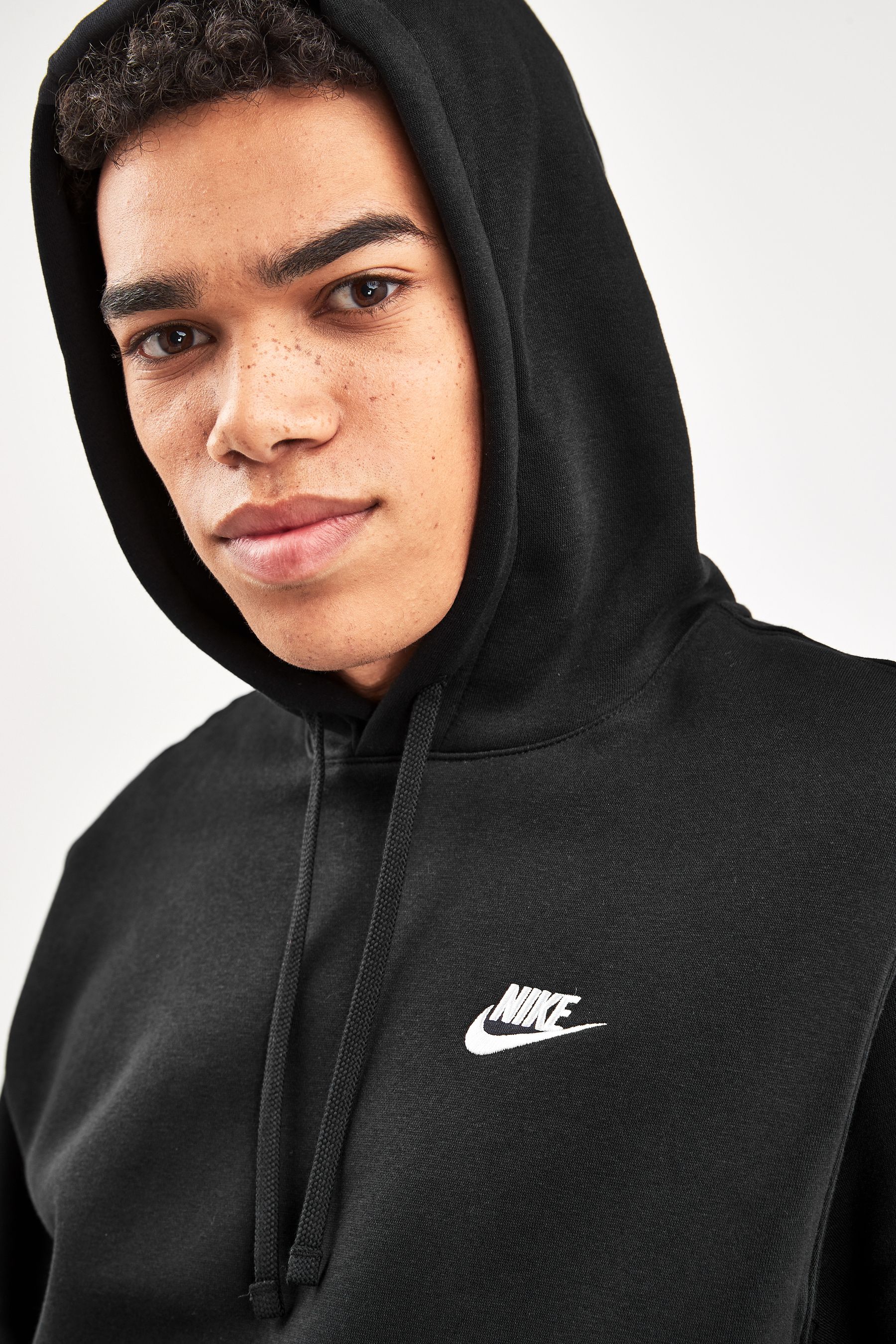 Buy Nike Black Club Pullover Hoodie from the Next UK online shop