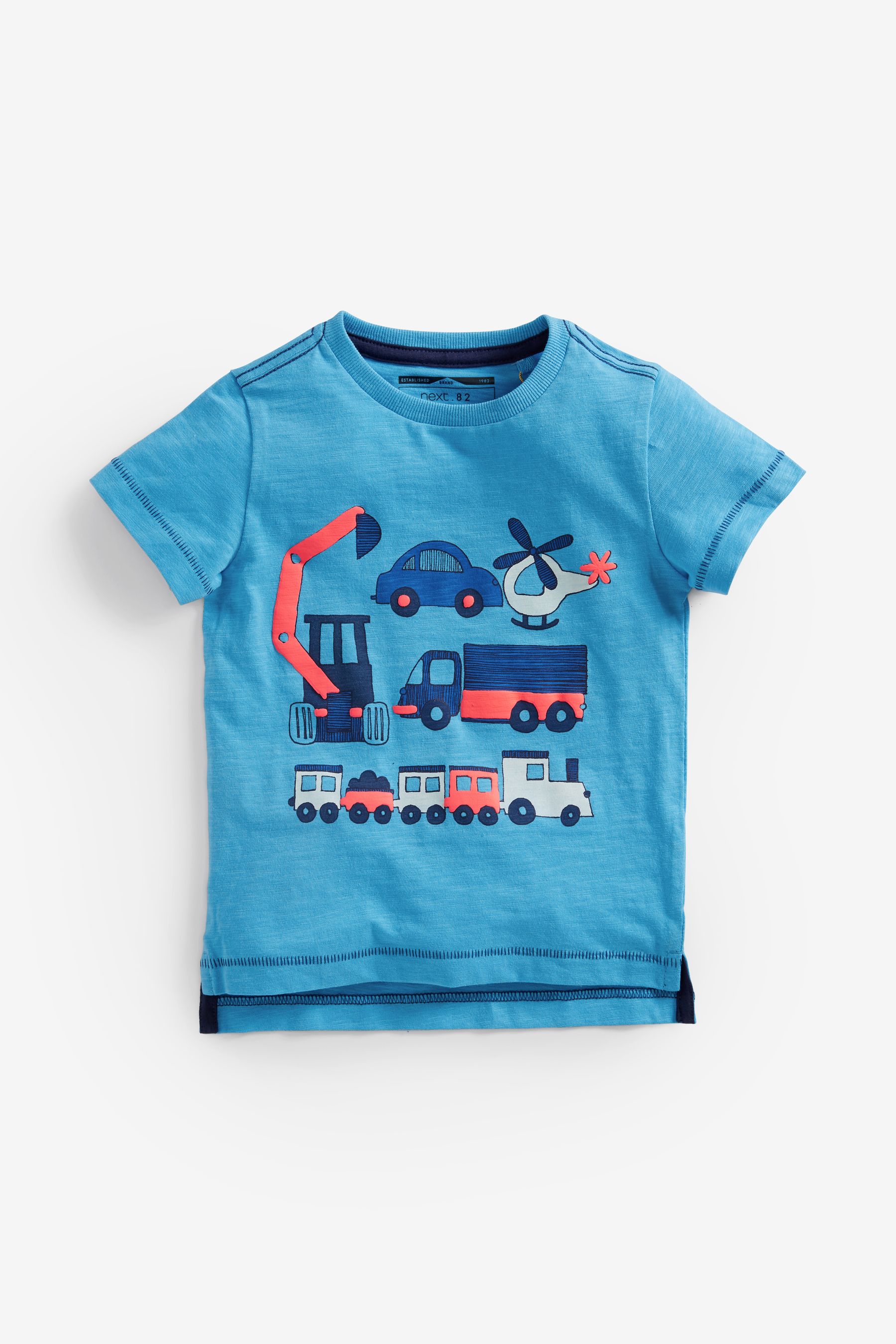 Buy Blue Transport Short Sleeve T-Shirt 5 Pack (3mths-7yrs) from the ...