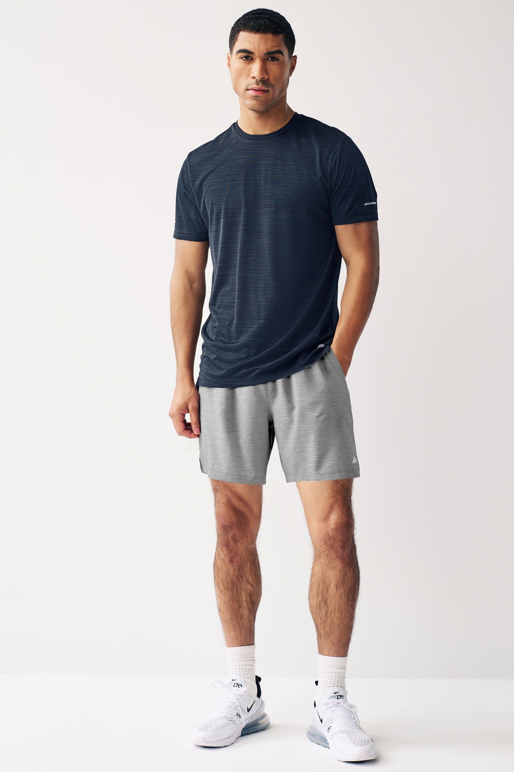 Buy Grey 7 Inch Active Gym Sports Shorts from the Next UK online shop