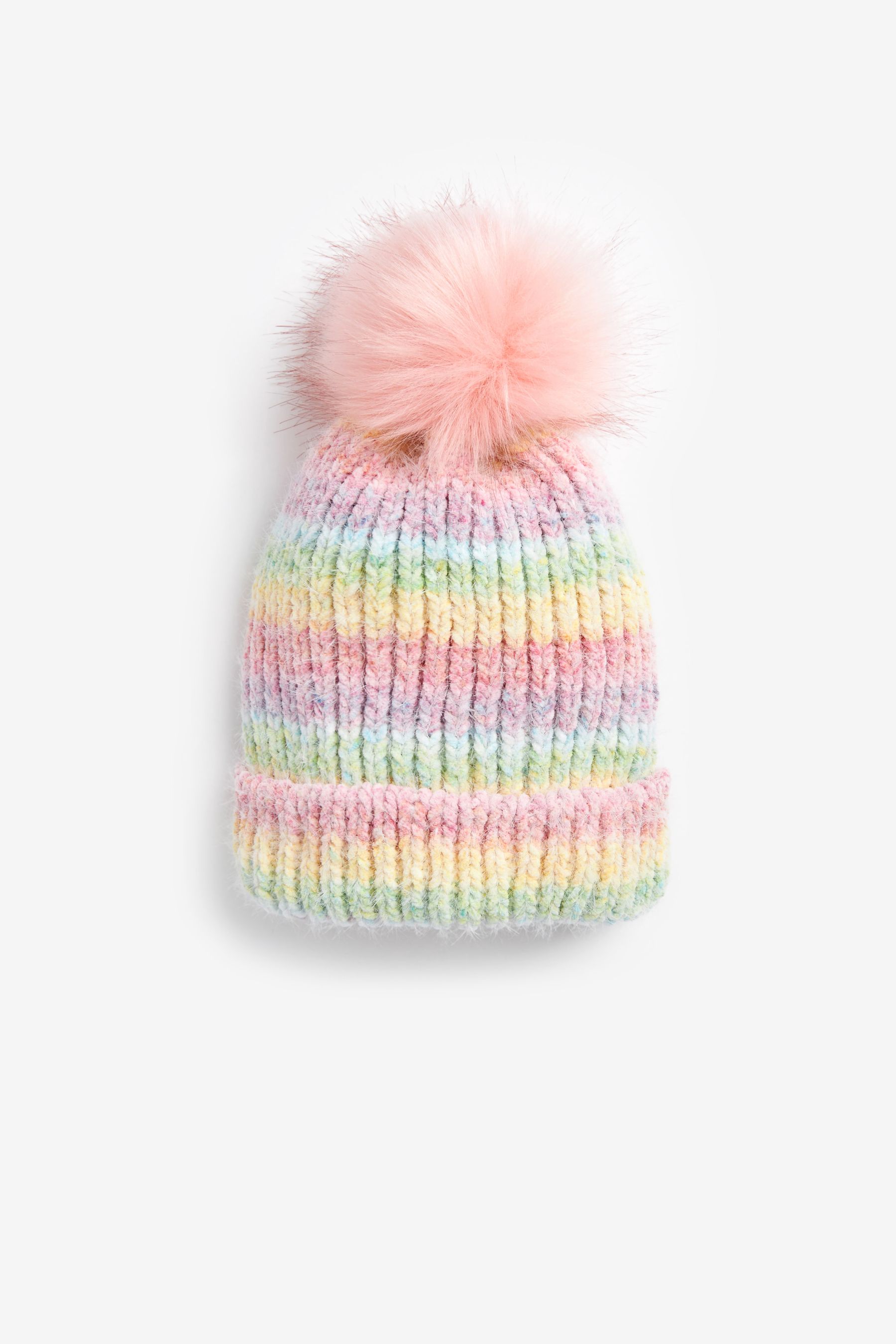 Buy Multi Rainbow Pom Pom Beanie Hat (316yrs) from Next Ireland