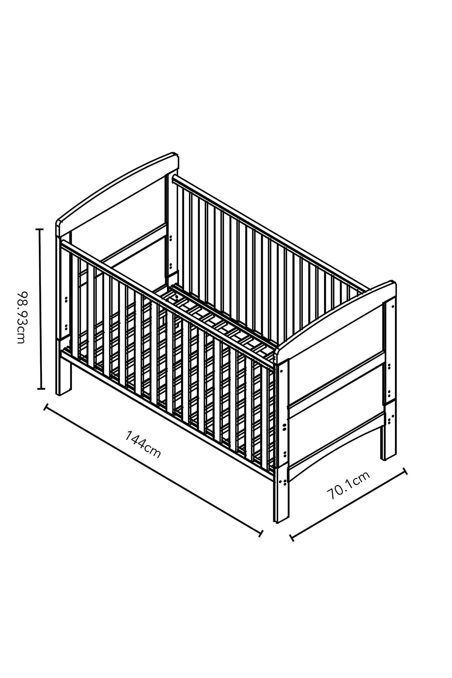 Buy Obaby White Grace White Cot Bed from the Next UK online shop