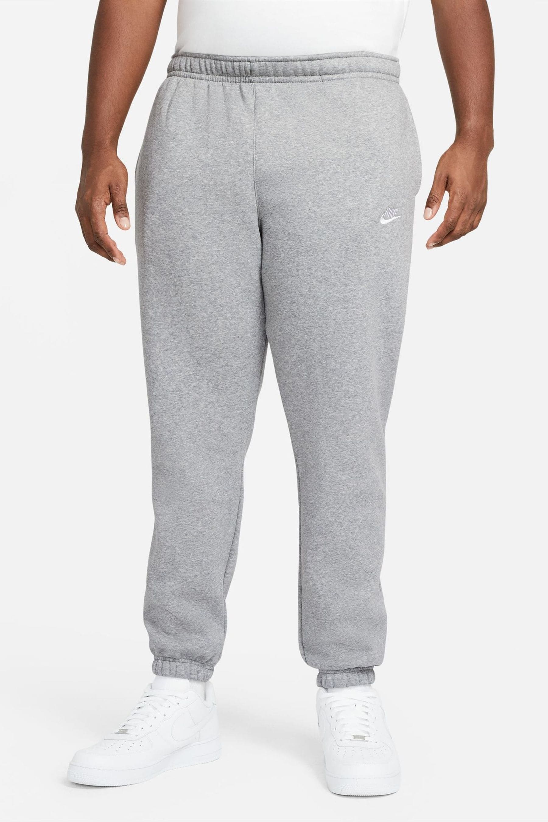 Buy Nike Light Grey Club Cuffed Joggers from the Next UK online shop