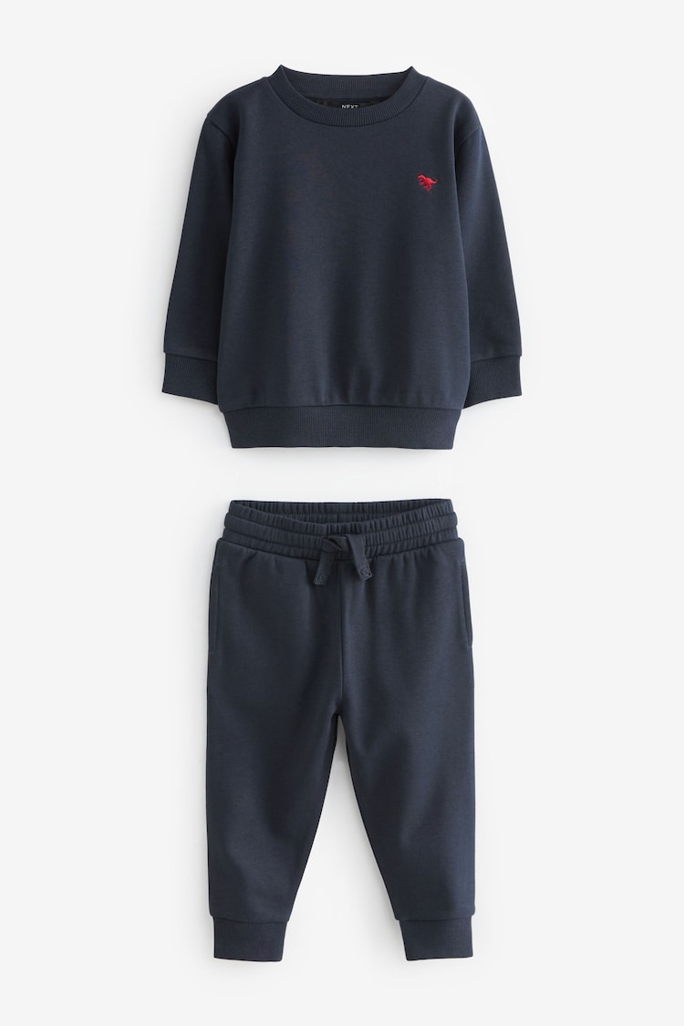 Blue Navy Jersey Sweatshirt And Joggers Set (3mths-7yrs) - Image 1 of 1