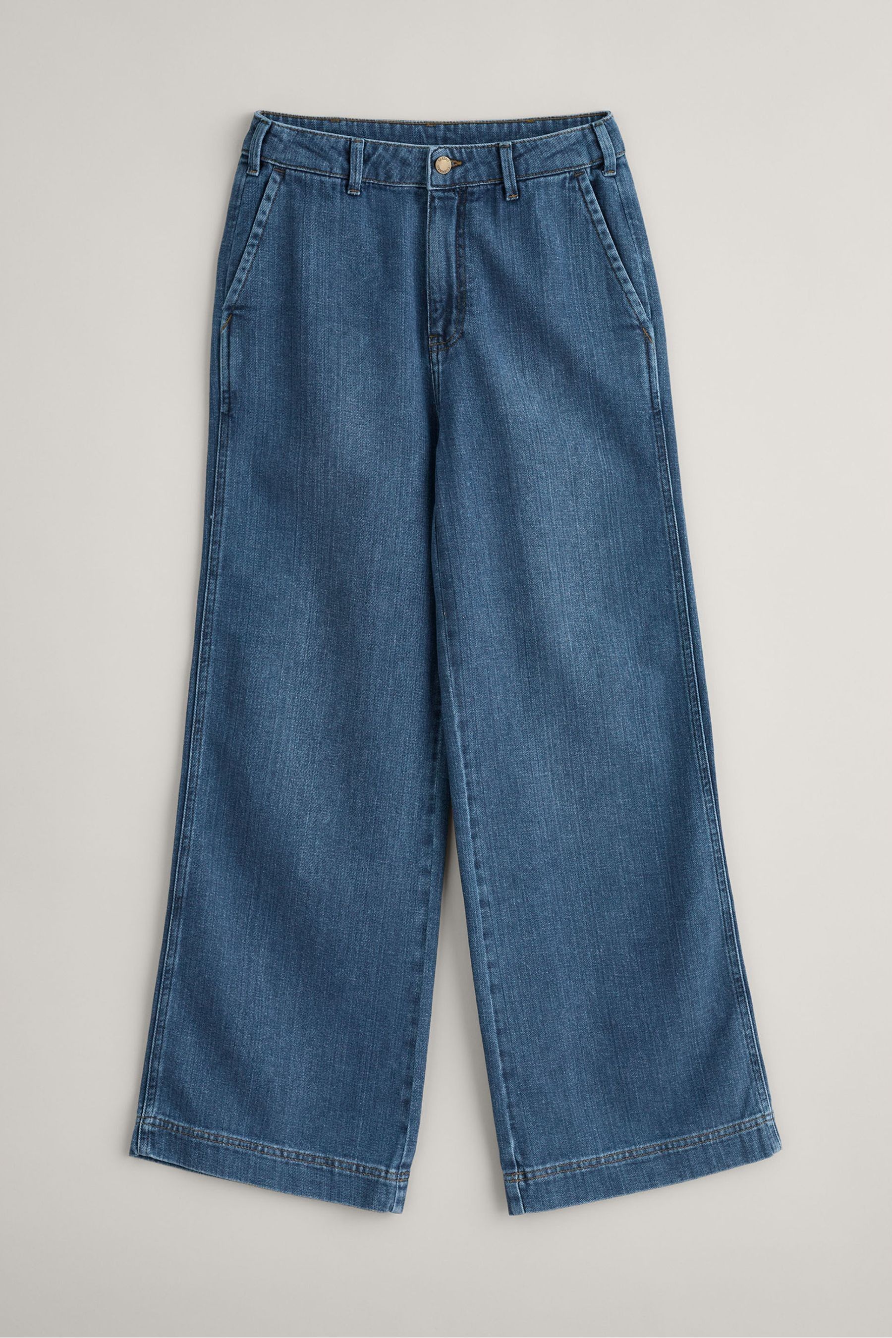 Buy Seasalt Cornwall Blue Blake Wide Leg Jeans from the Next UK online shop