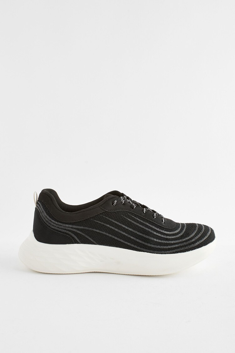 Black Active Sports Gym Trainers - Image 1 of 1