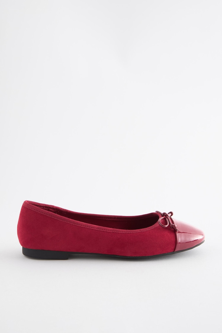 Red Toe Cap Regular/Wide Fit Forever Comfort® Ballerinas Shoes - Image 1 of 1