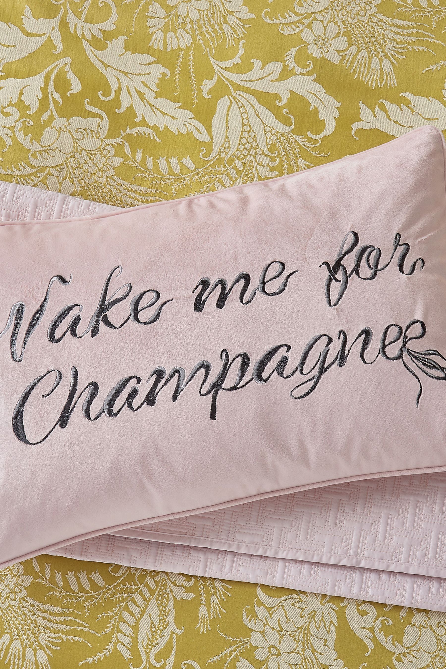 Buy Ted Baker Pink Wake Me For Champagne Cushion from the Next UK