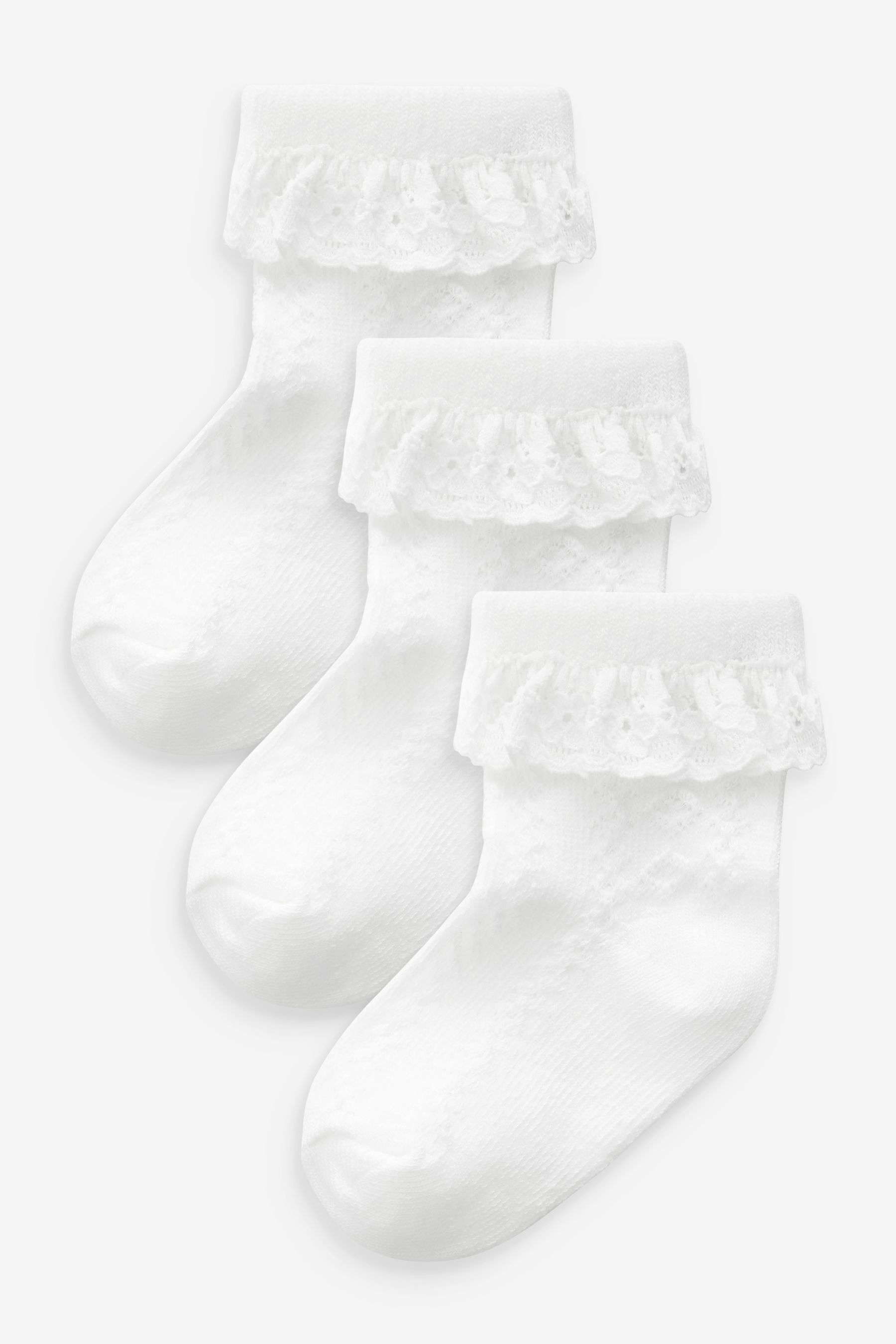 Buy White Lace Baby Socks 3 Pack (0mths2yrs) from Next Australia