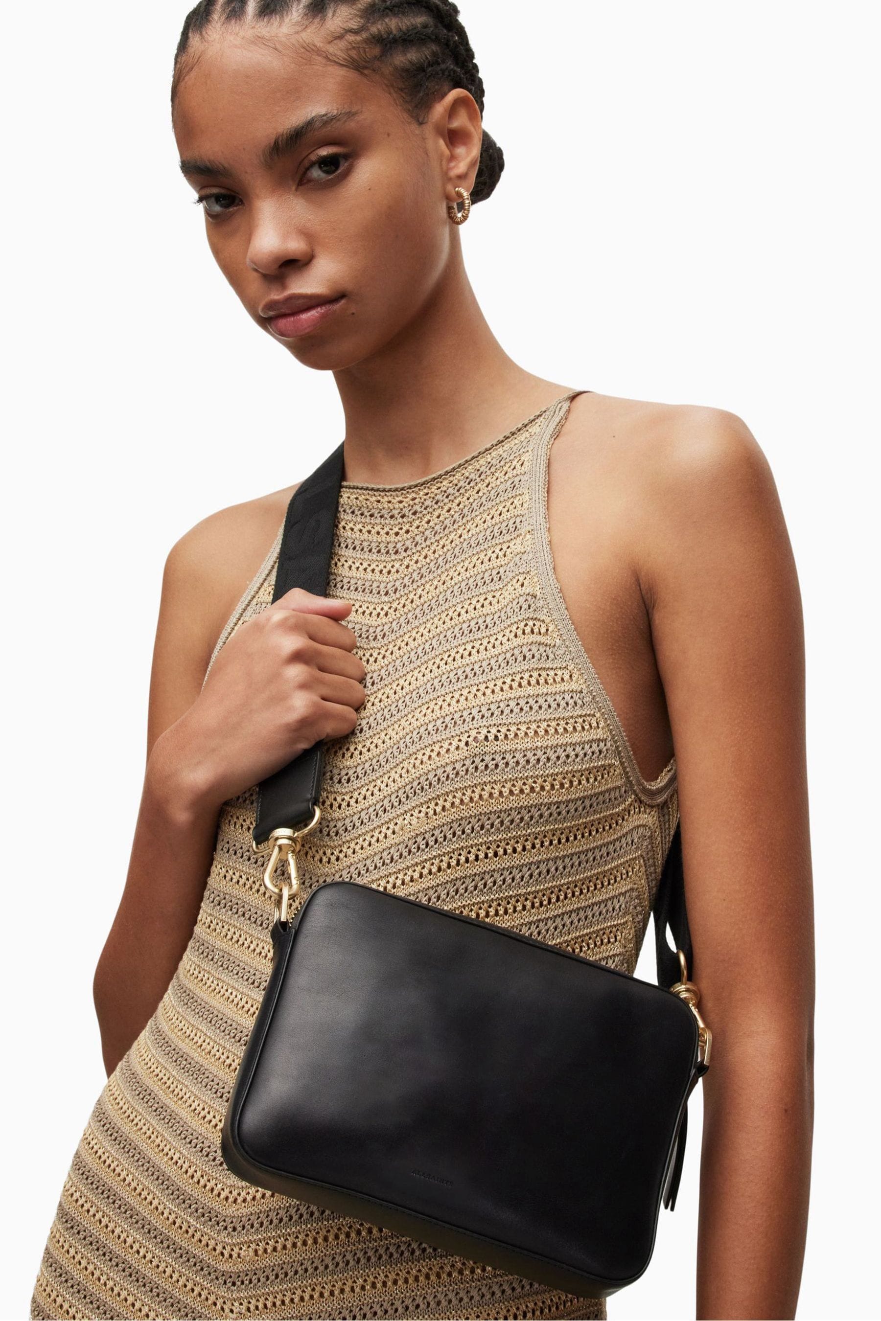 Buy AllSaints Lucile Crossbody Black Bag from the Next UK online shop