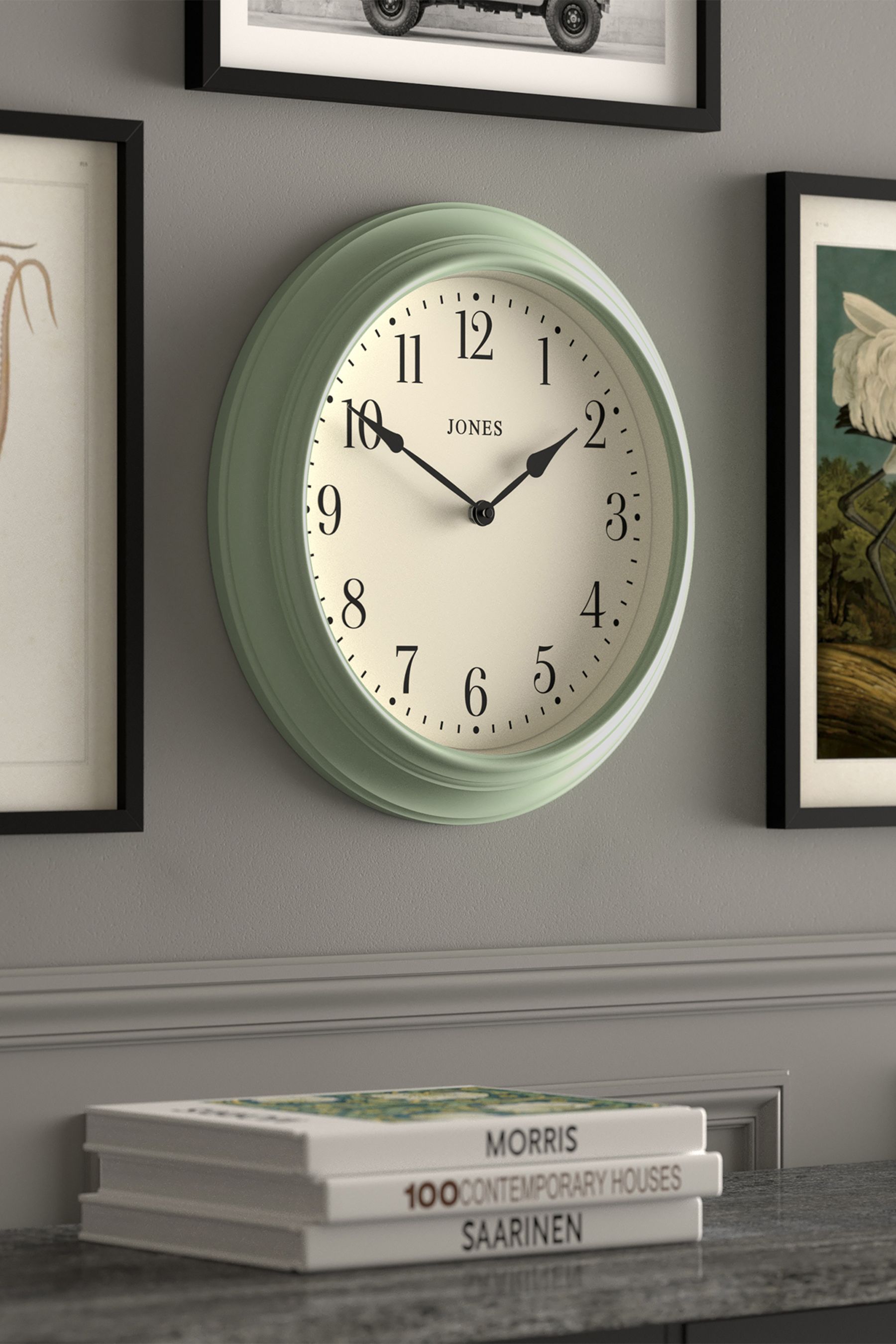 Buy Jones Clocks Green A Classic Duck Egg Wall Clock from the Next UK