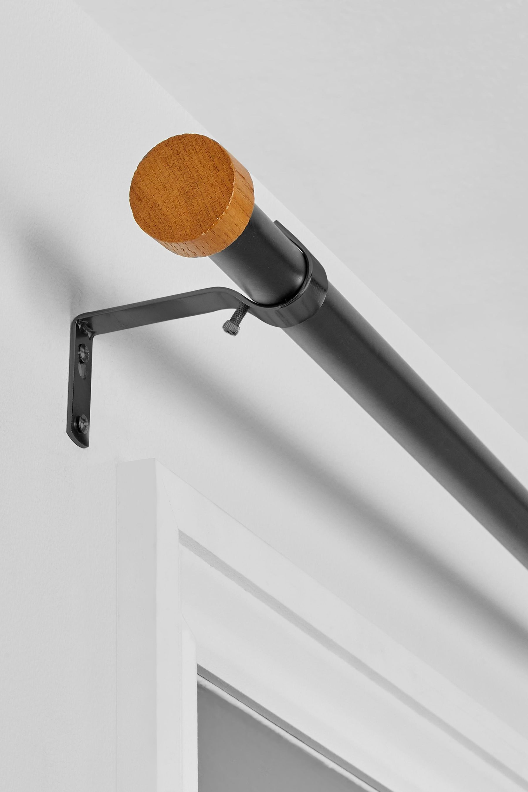 Buy Bronx Extendable Wood Stud End Finial Curtain Pole from Next Ireland