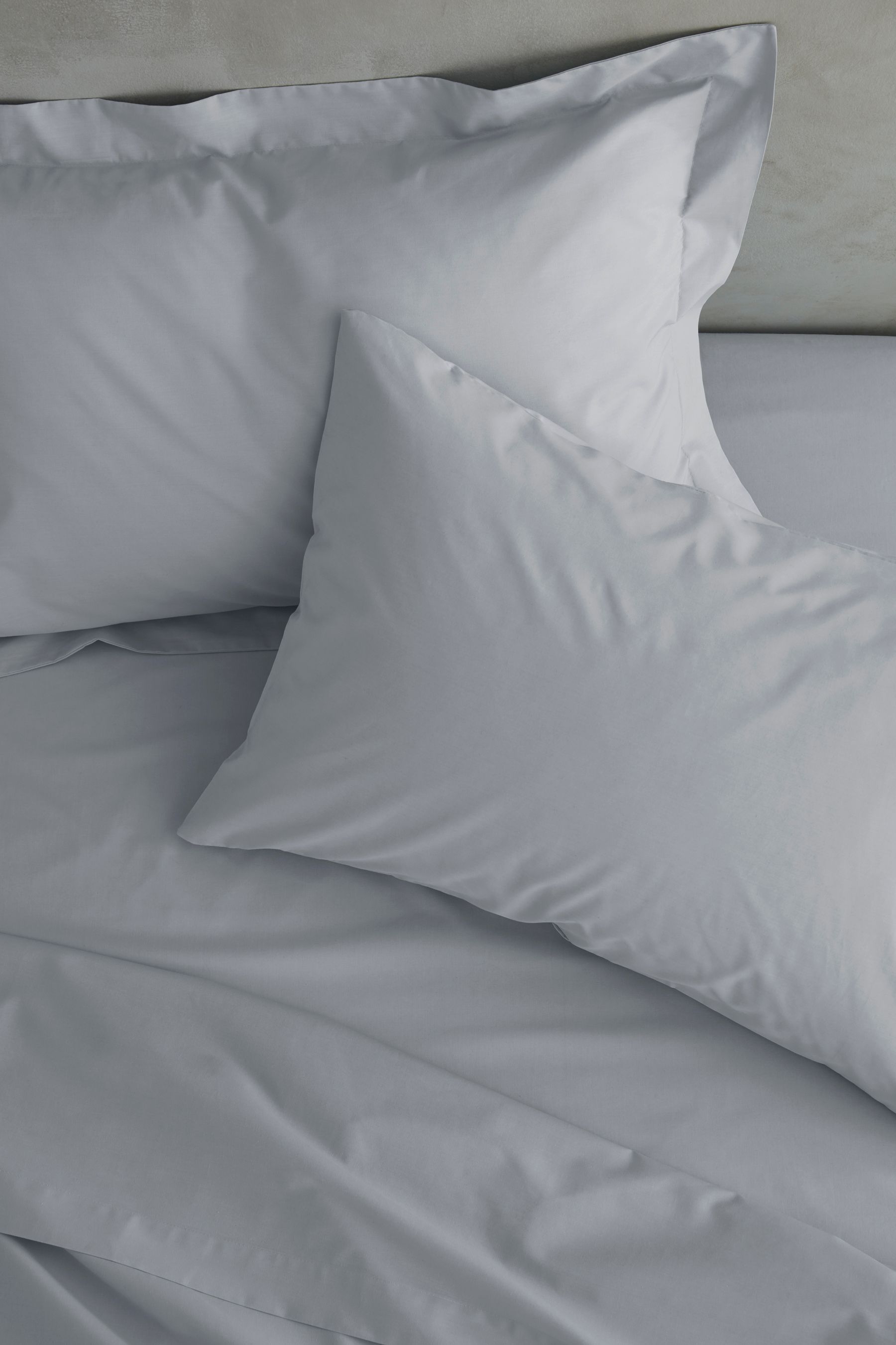 Buy Catherine Lansfield Set of 2 Grey Percale Pillowcases from the Next