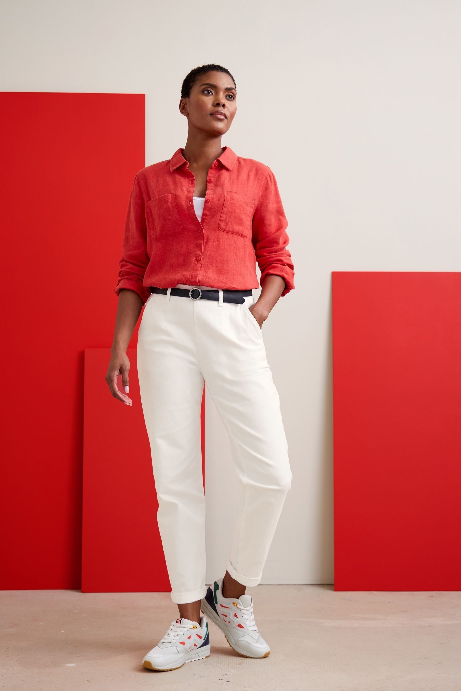 Buy Seasalt Cornwall White Waterdance White Trousers from the Next UK