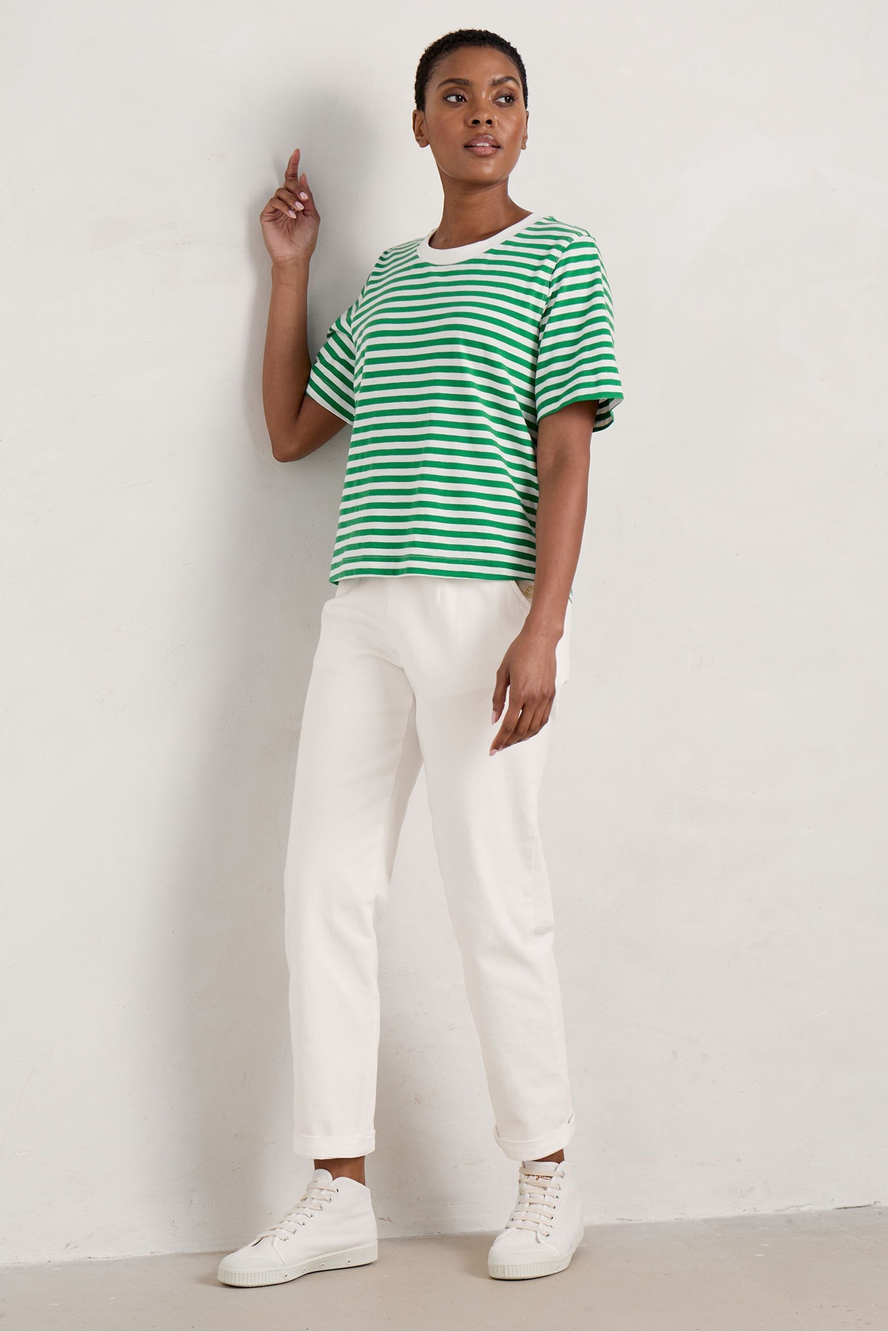 Buy Seasalt Cornwall White Waterdance White Trousers from the Next UK