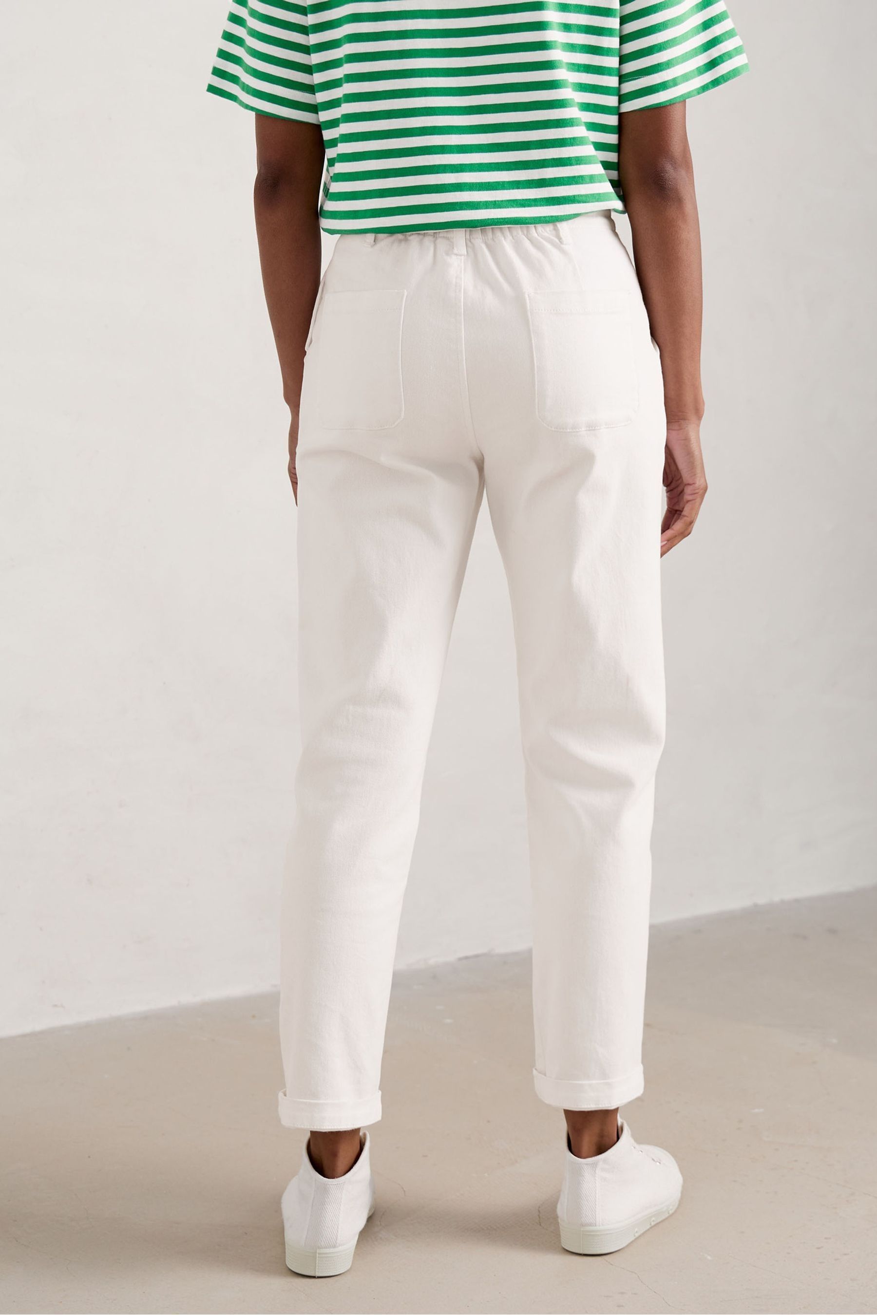 Buy Seasalt Cornwall White Waterdance White Trousers from the Next UK