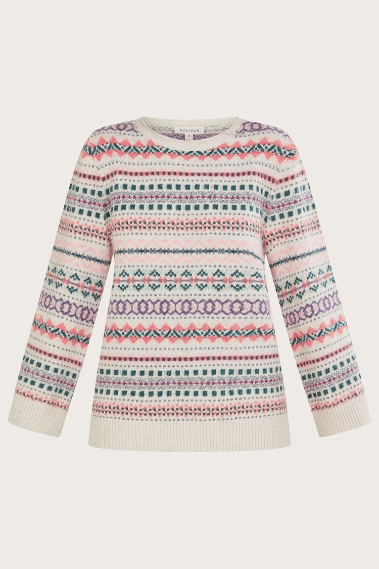 Monsoon Natural Fairisle Pattern Jumper - Image 1 of 1