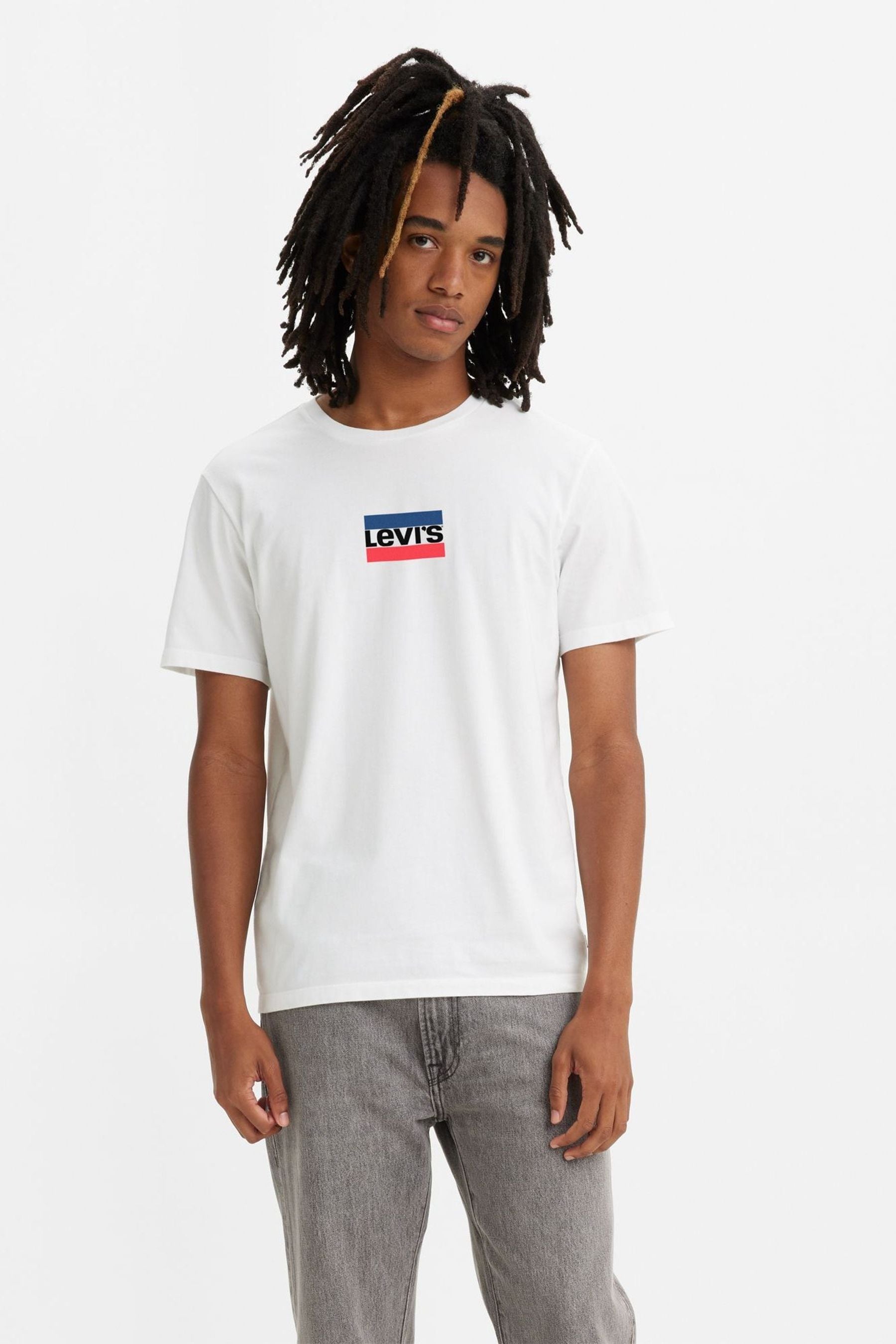 Buy Levi's® Grey Crew Neck Sportswear Logo T-Shirt from the Next UK ...