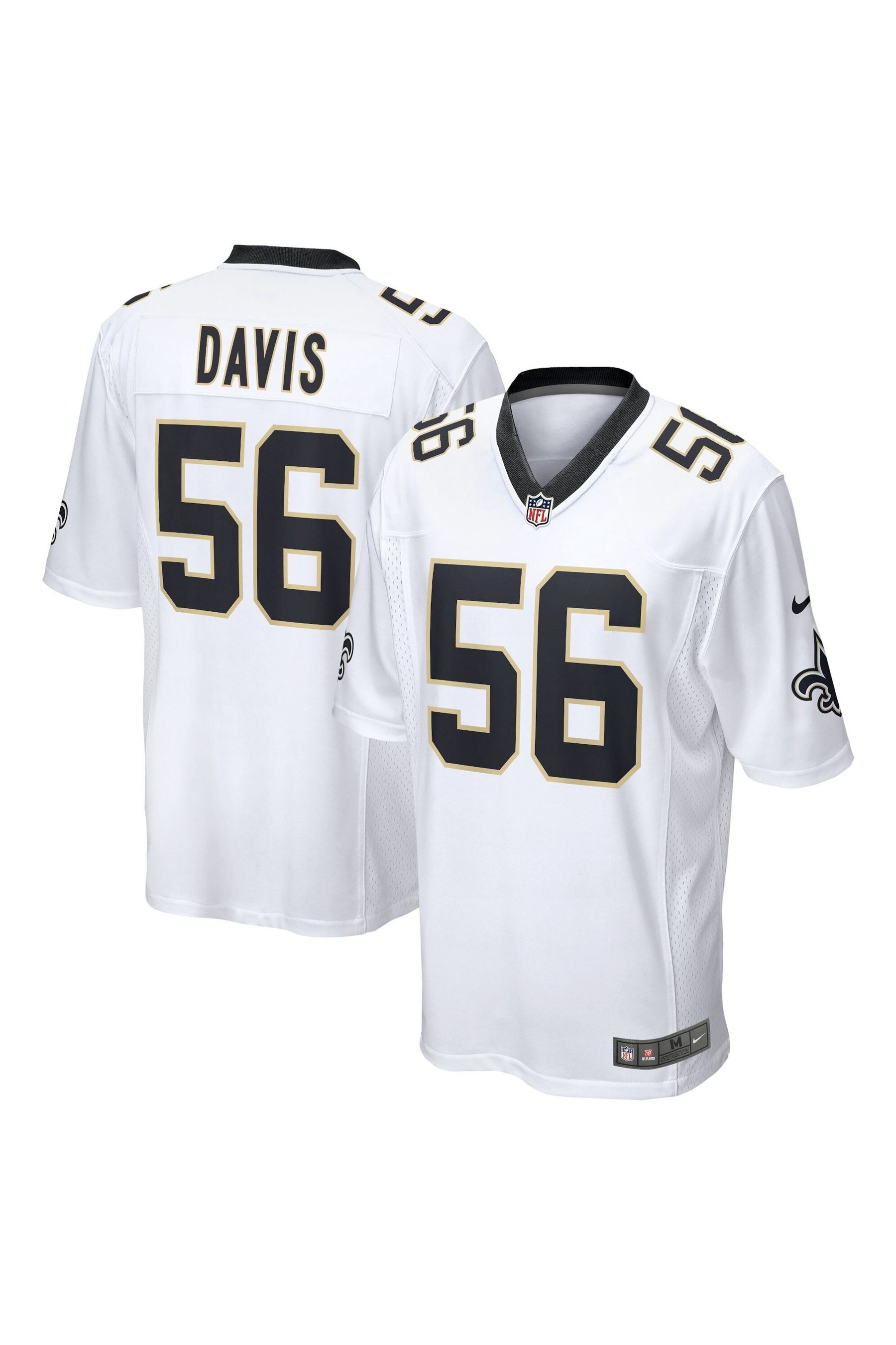 Buy Nike White NFL New Orleans Saints Game Road Jersey - Demario Davis ...