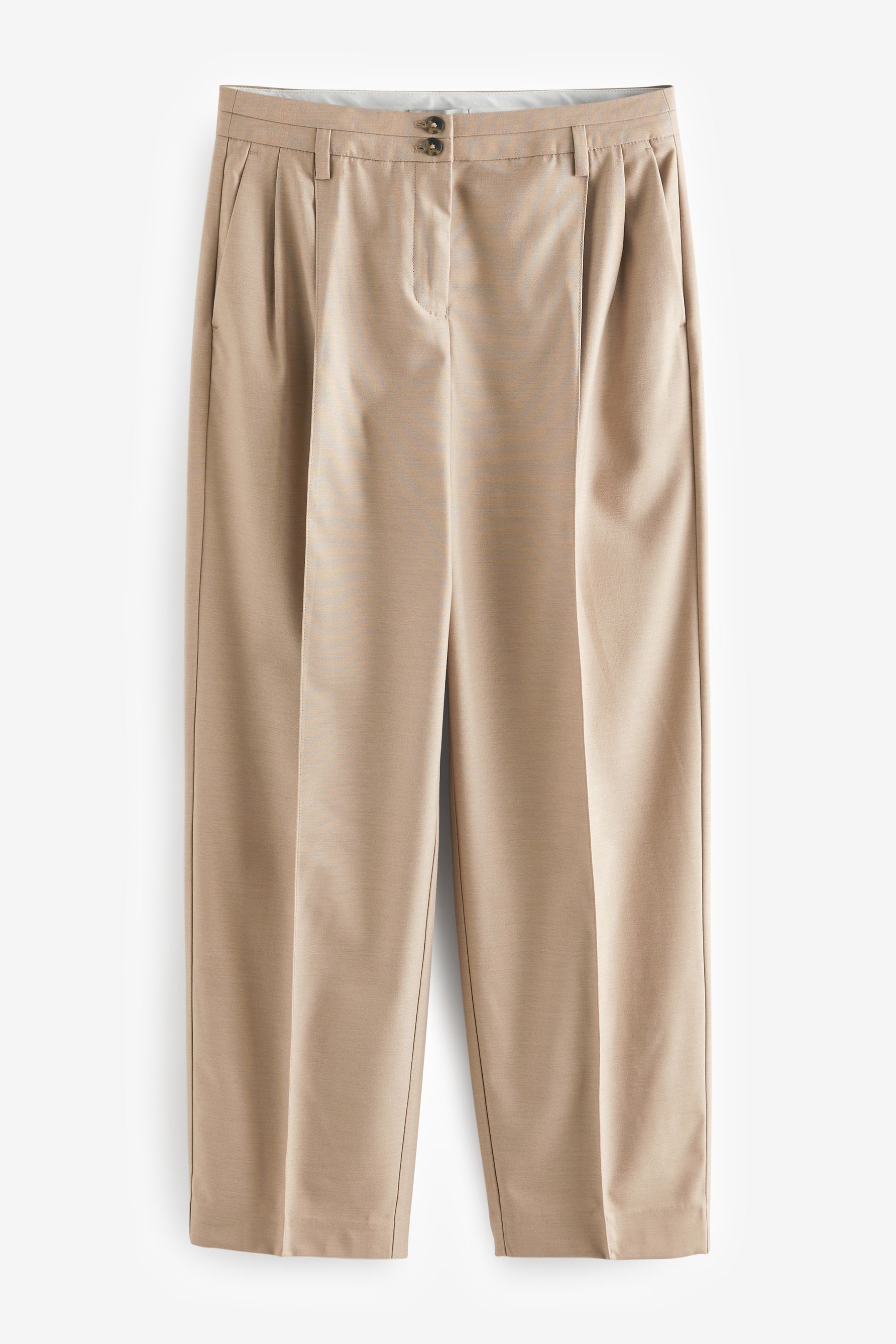 Buy Mink Brown Premium Tailored Barrel Leg Trousers from Next Luxembourg