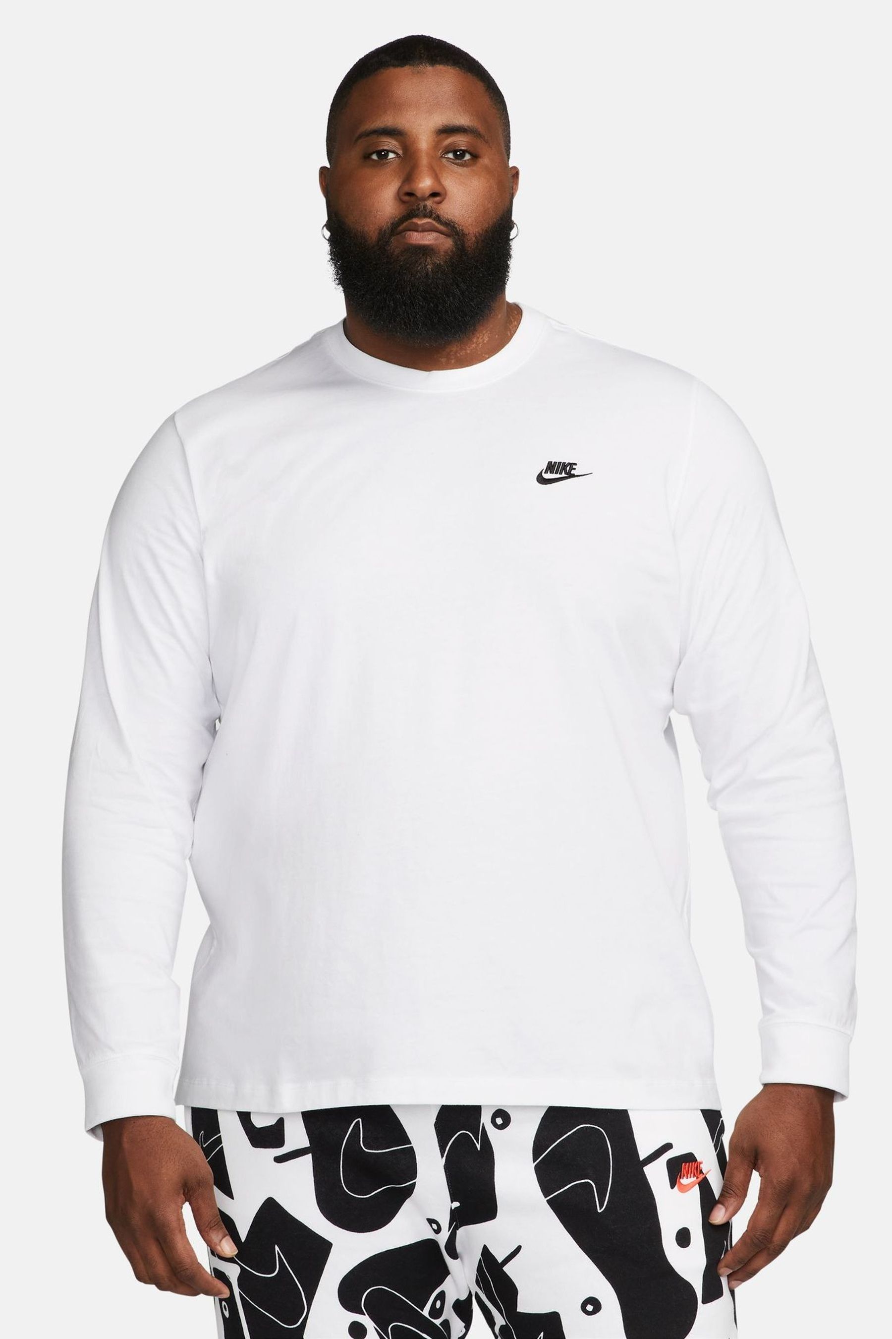 Buy Nike White Club Long Sleeve T-Shirt from the Next UK online shop