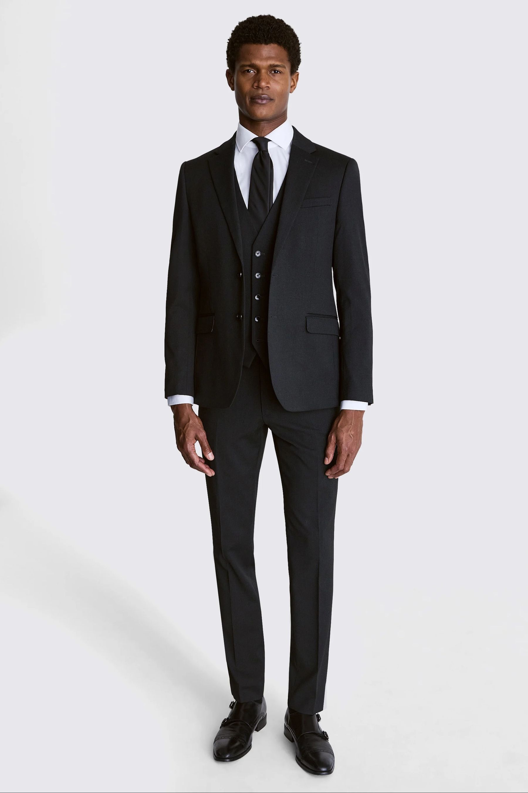 Buy MOSS Charcoal Grey Stretch Suit: Jacket from the Next UK online shop