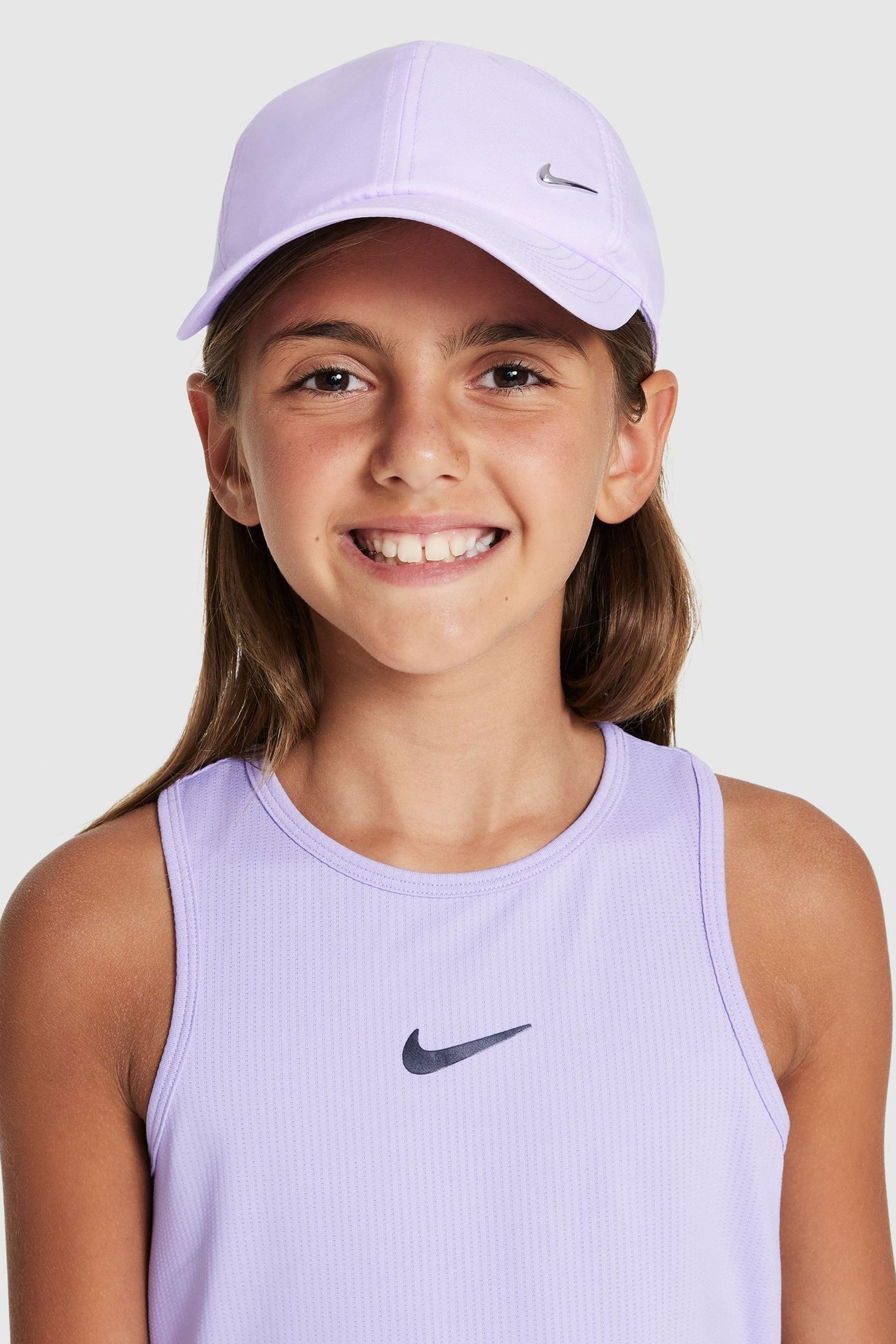 Buy Nike Purple Dri-FIT Kids Club Unstructured Metal Swoosh Cap from ...