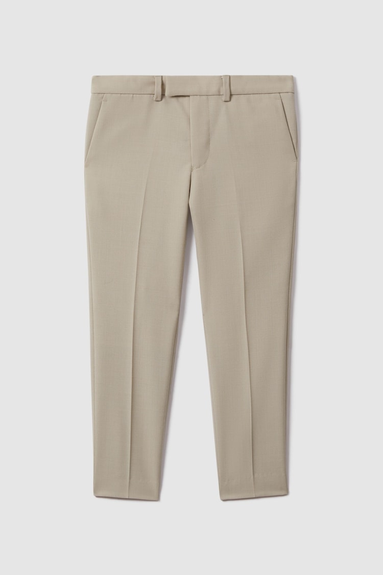 Reiss Stone Fine Wool Side Adjusters Trousers - Image 1 of 1