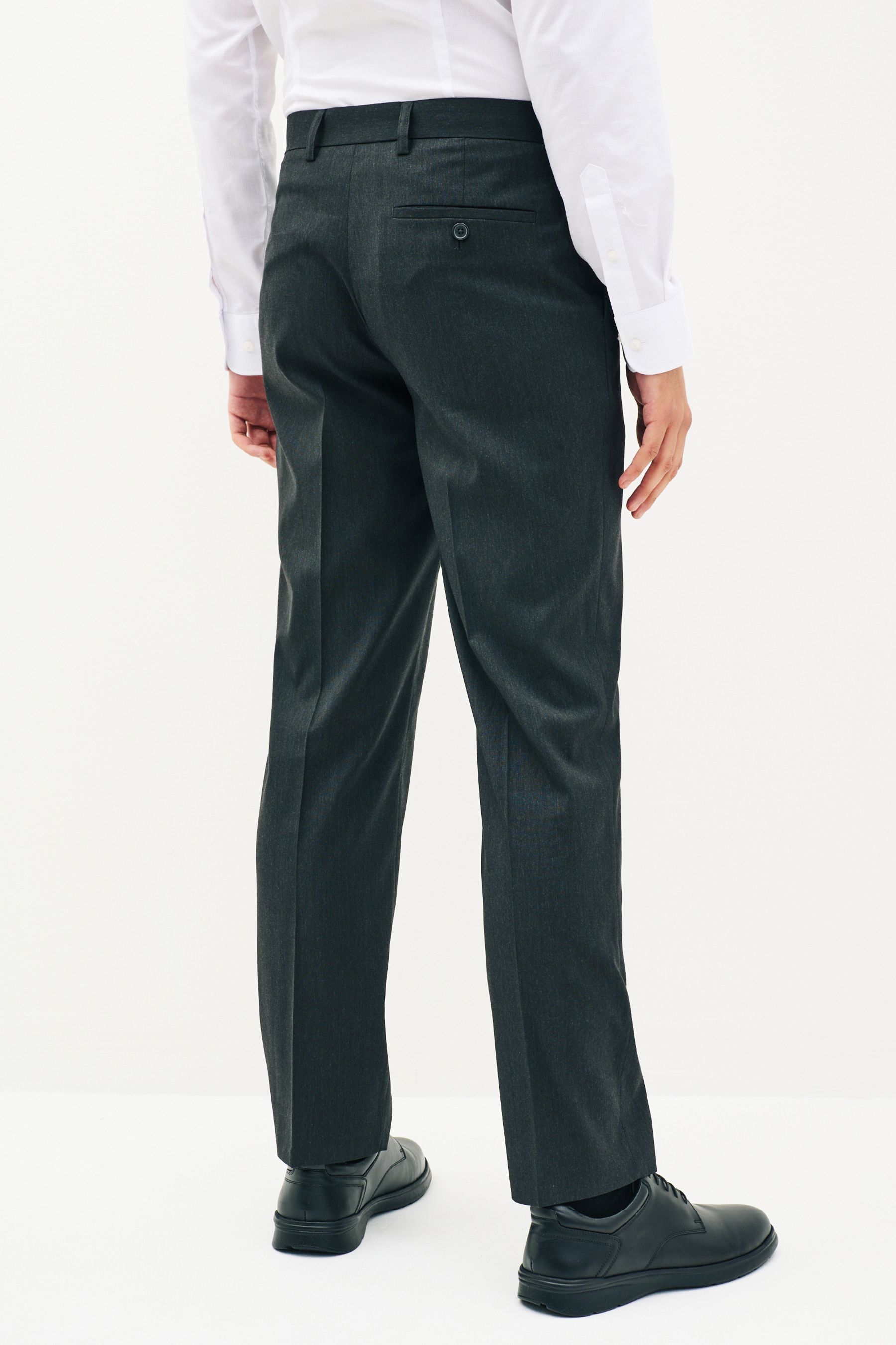 Buy Charcoal Grey Tailored Stretch Smart Trousers from the Next UK ...