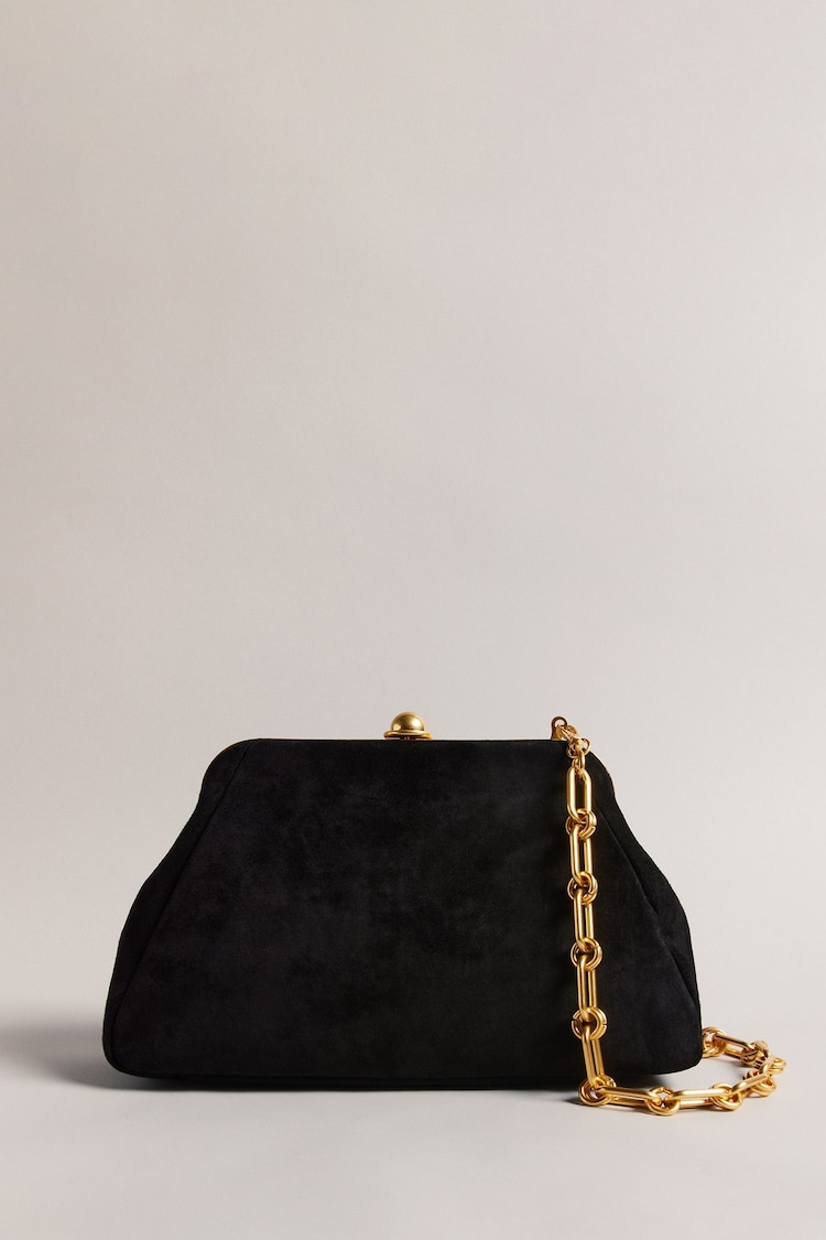 Ted Baker Miiraa Large Frame Black Clutch Bag - Image 1 of 1