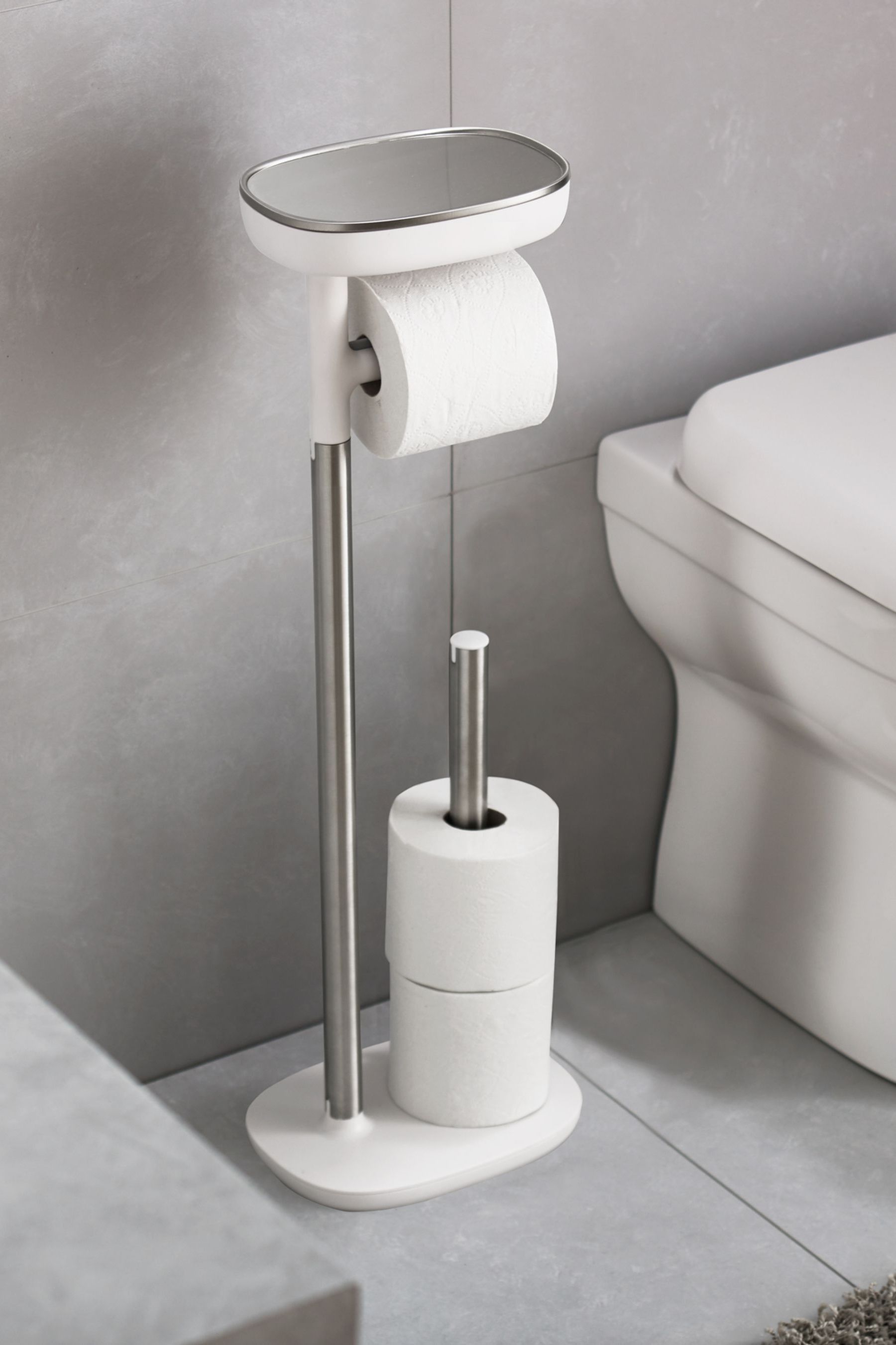Buy Joseph Joseph Silver EasyStore Butler Standing Toilet Paper Holder