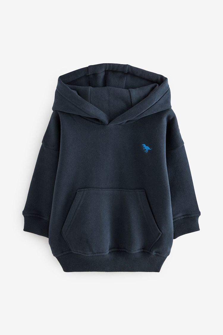 Navy Blue Long Sleeve Soft Touch Hoodie (3mths-7yrs) - Image 1 of 1