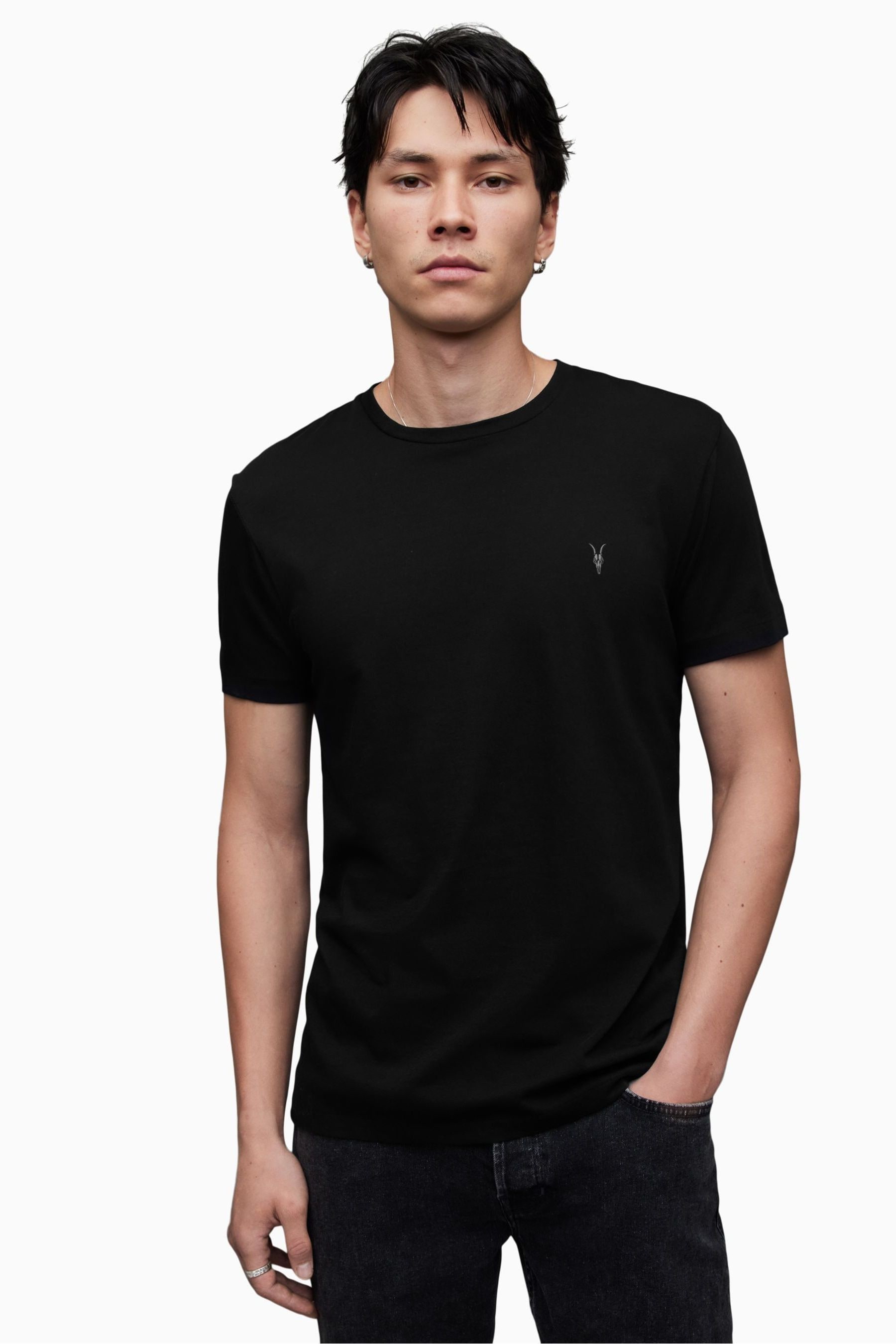 Buy AllSaints Black Tonic Crew T-Shirt from the Next UK online shop