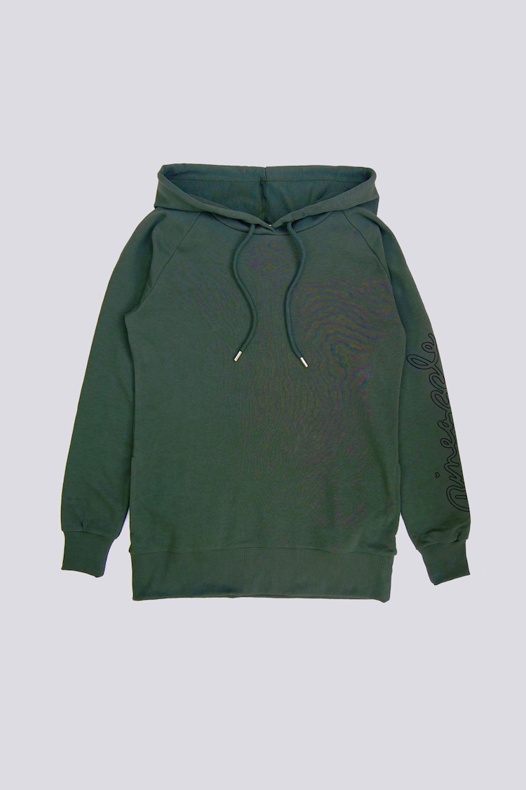 Pineapple Green Womens Longline Hoodie - Image 1 of 1 Pineapple Green Womens Longline Hoodie - Image 1 of 1
