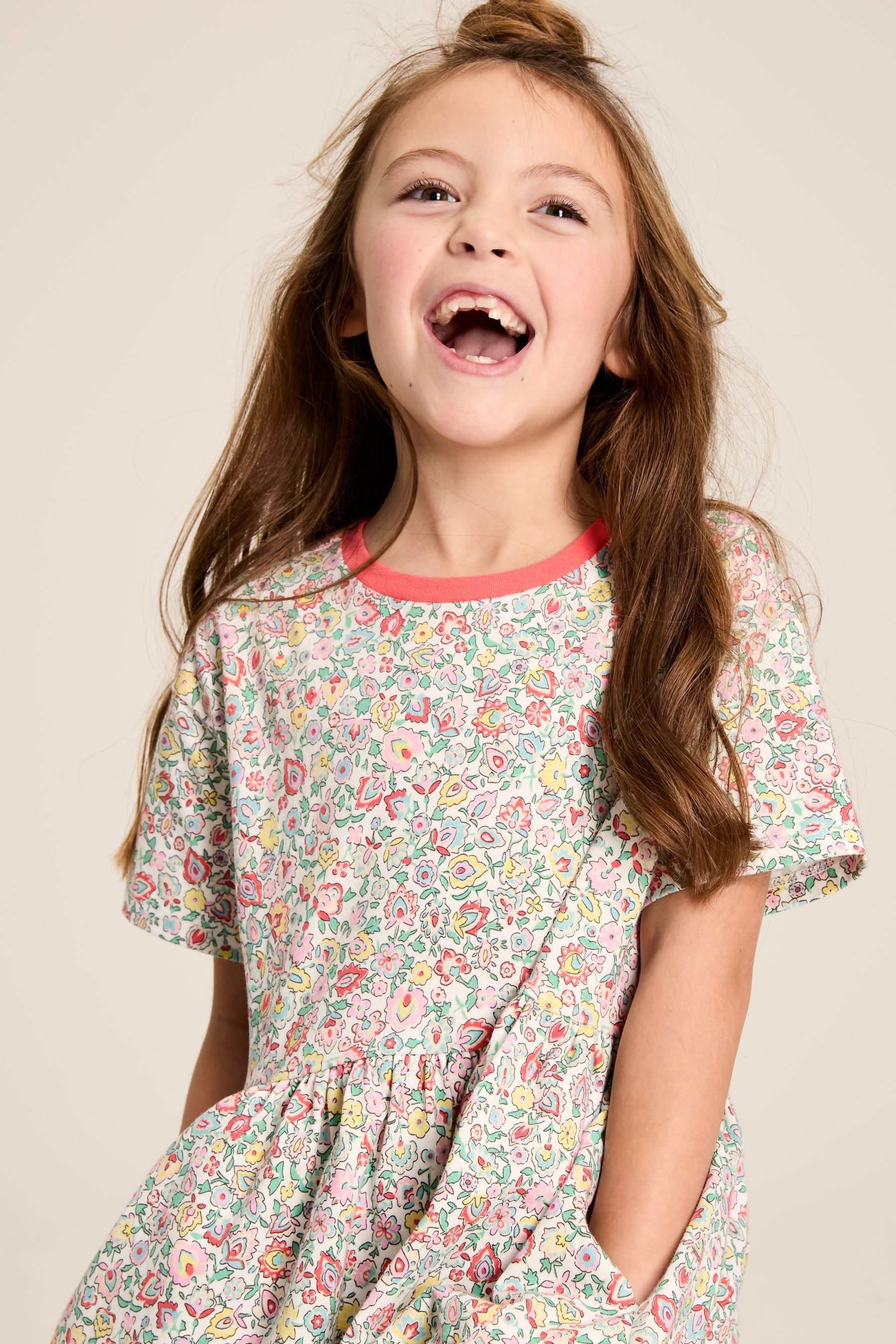 Buy Joules Skye Multi Print Jersey T-Shirt Dress from the Next UK ... image.
