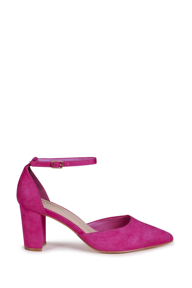 Linzi Pink Jude Closed Back Court Block Heels - Image 1 of 1