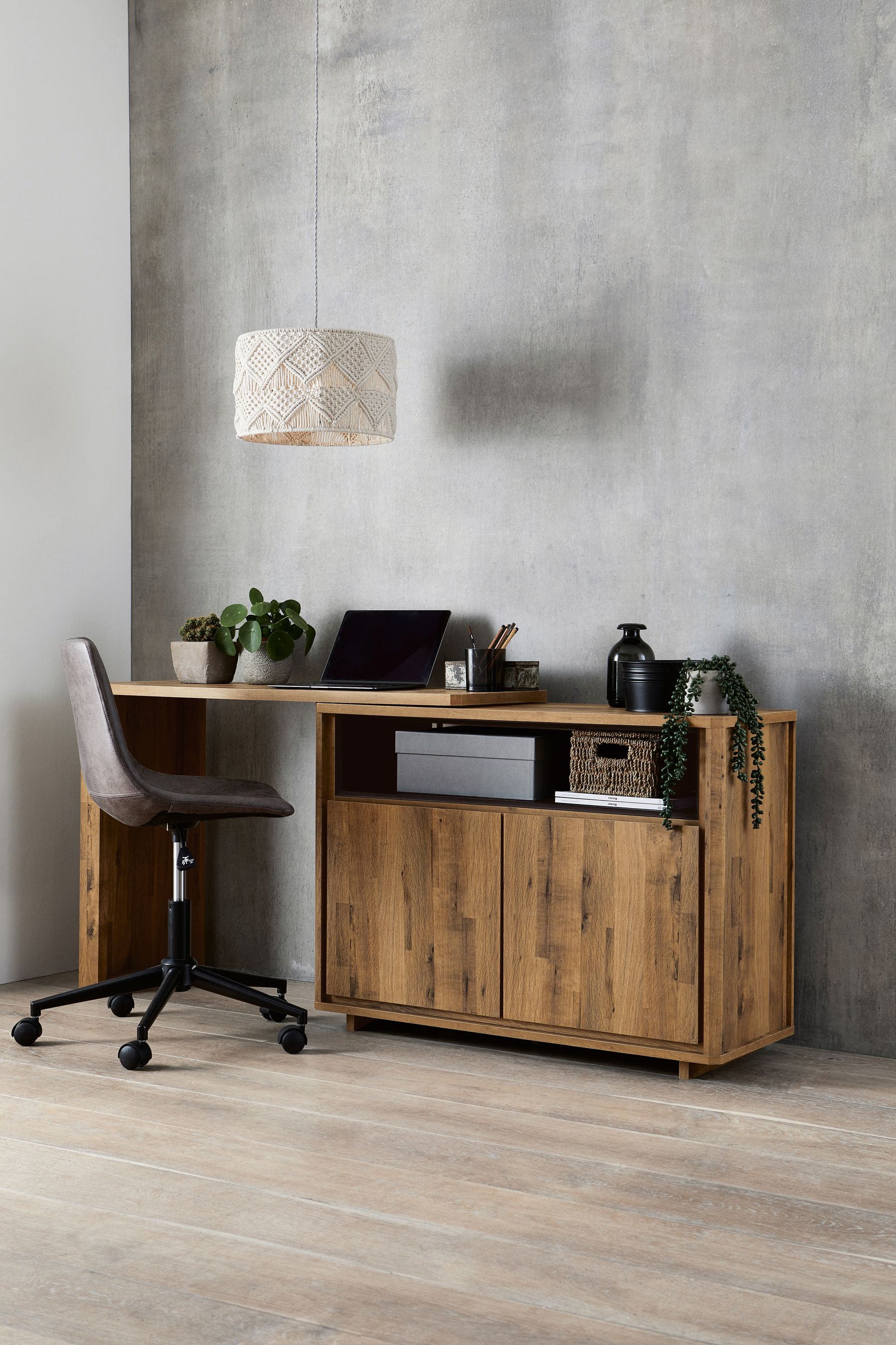 Buy Bronx Oak Effect Desk from the Next UK online shop
