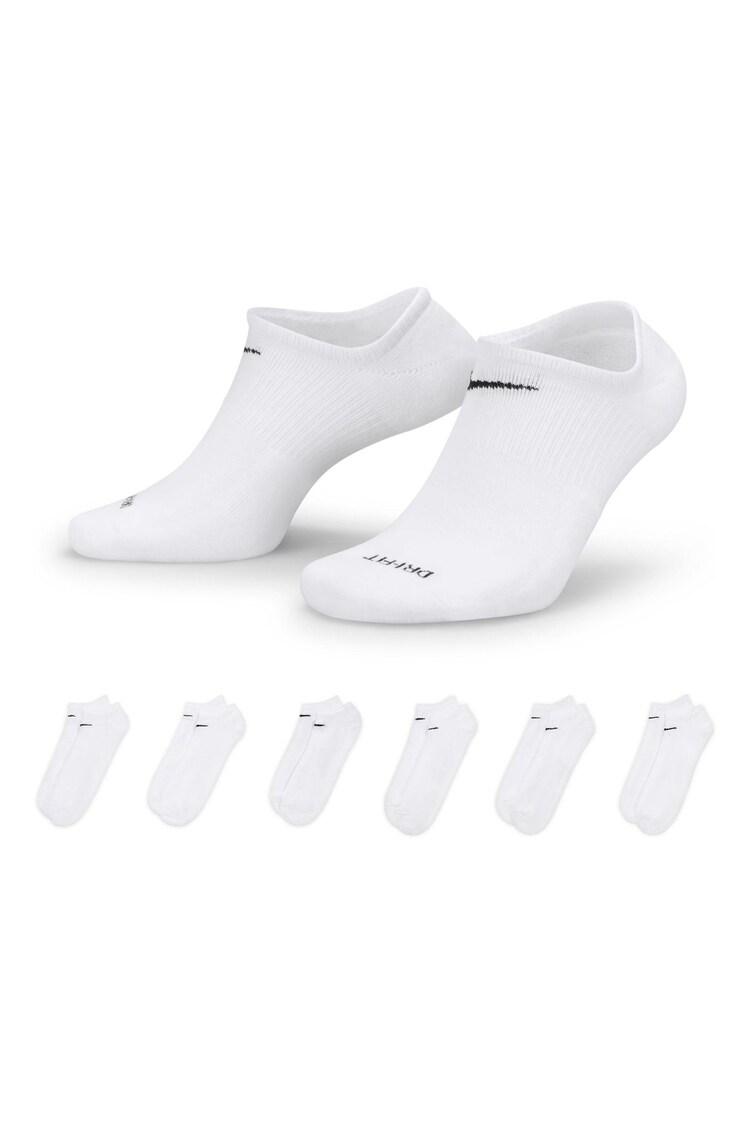 Белый - Nike Everyday Lightweight Training No Show Socks 6 Pack - Image 1 of 1