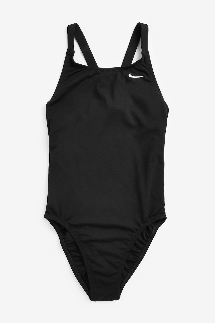 Nike Black Hydrastrong Solid Fastback Swimsuit - Image 1 of 1